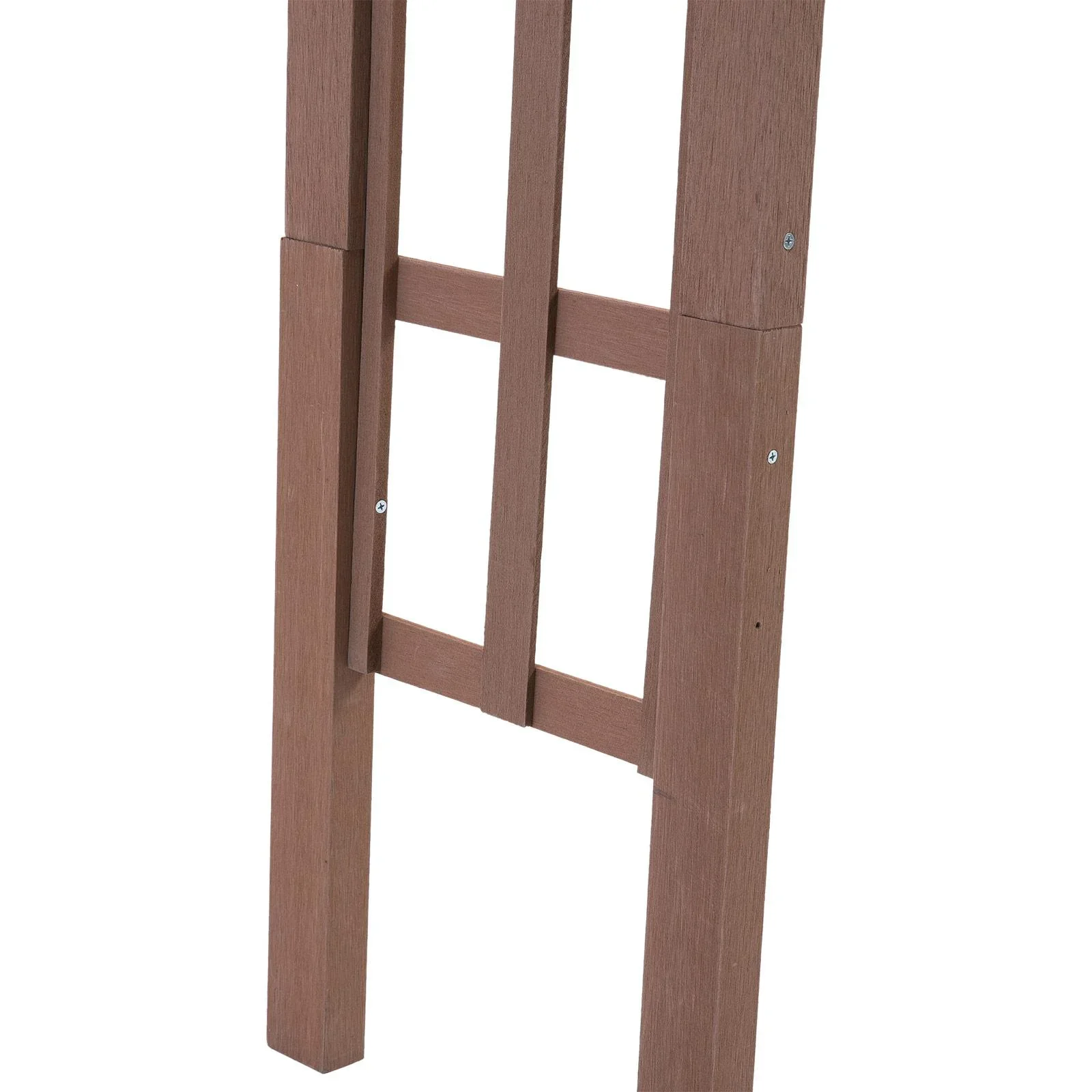 Torbogen Rankgitter Pflanzbogen Rankhilfe Rosenbogen Garten Laubendach Kunstholz WPC Braun 150 x 50 x 200 cm - 2