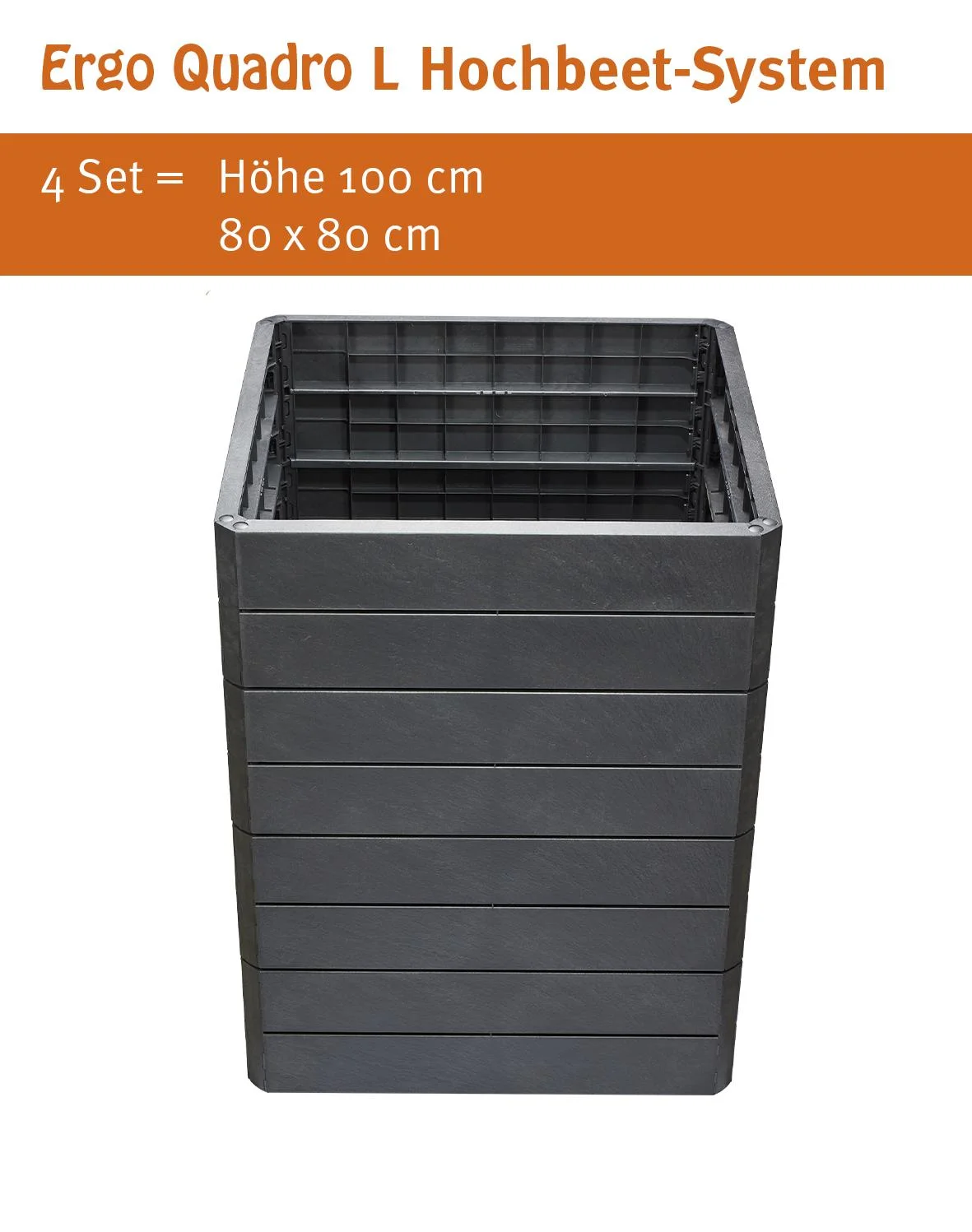 Hochbeet-System Stone "Ergo Quadro", Größe L - 1