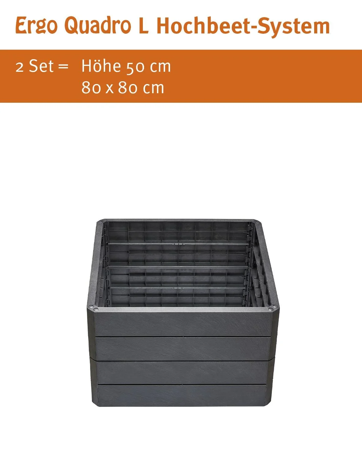 Hochbeet-System Stone "Ergo Quadro", Größe L - 4