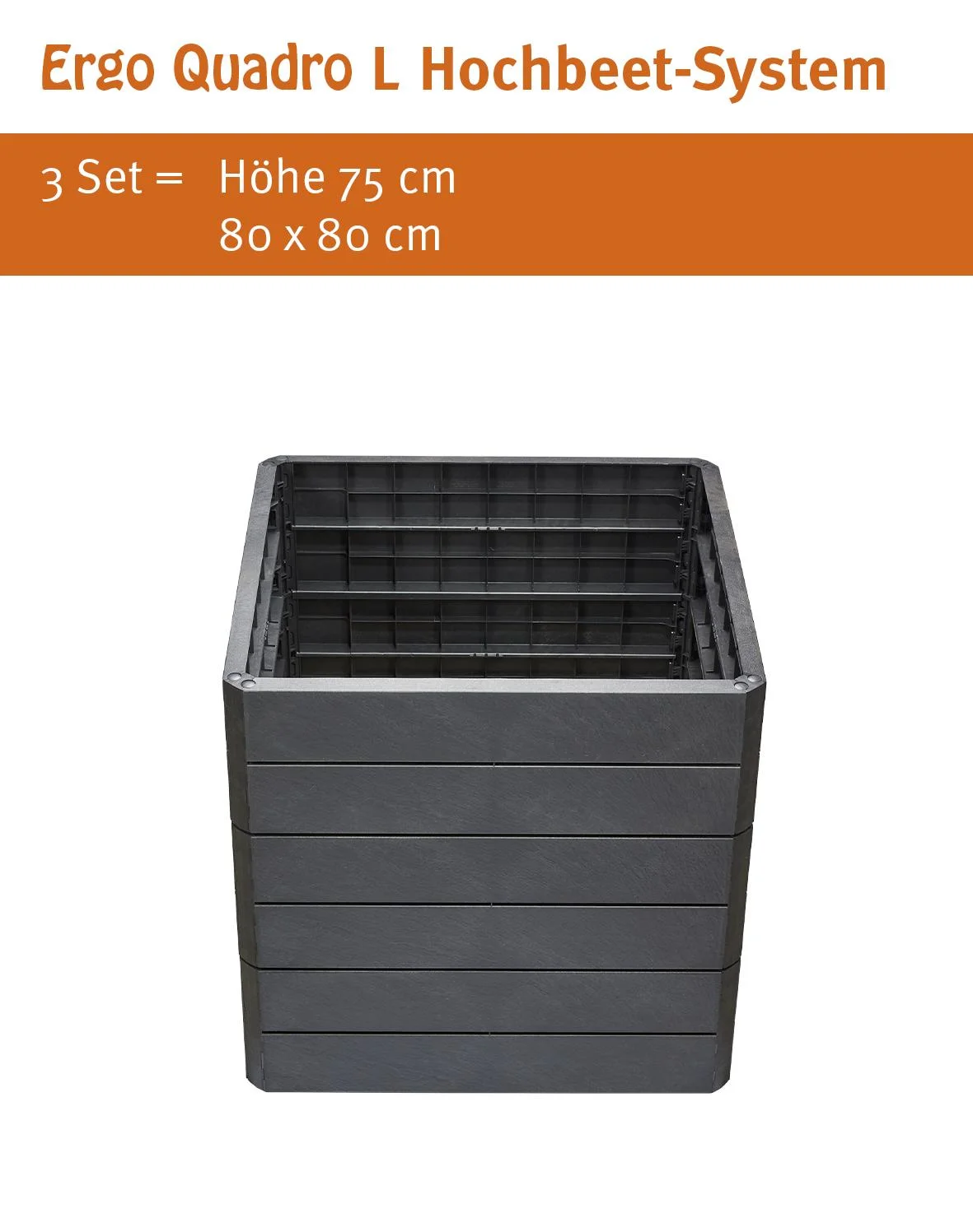 Hochbeet-System Stone "Ergo Quadro", Größe L - 5