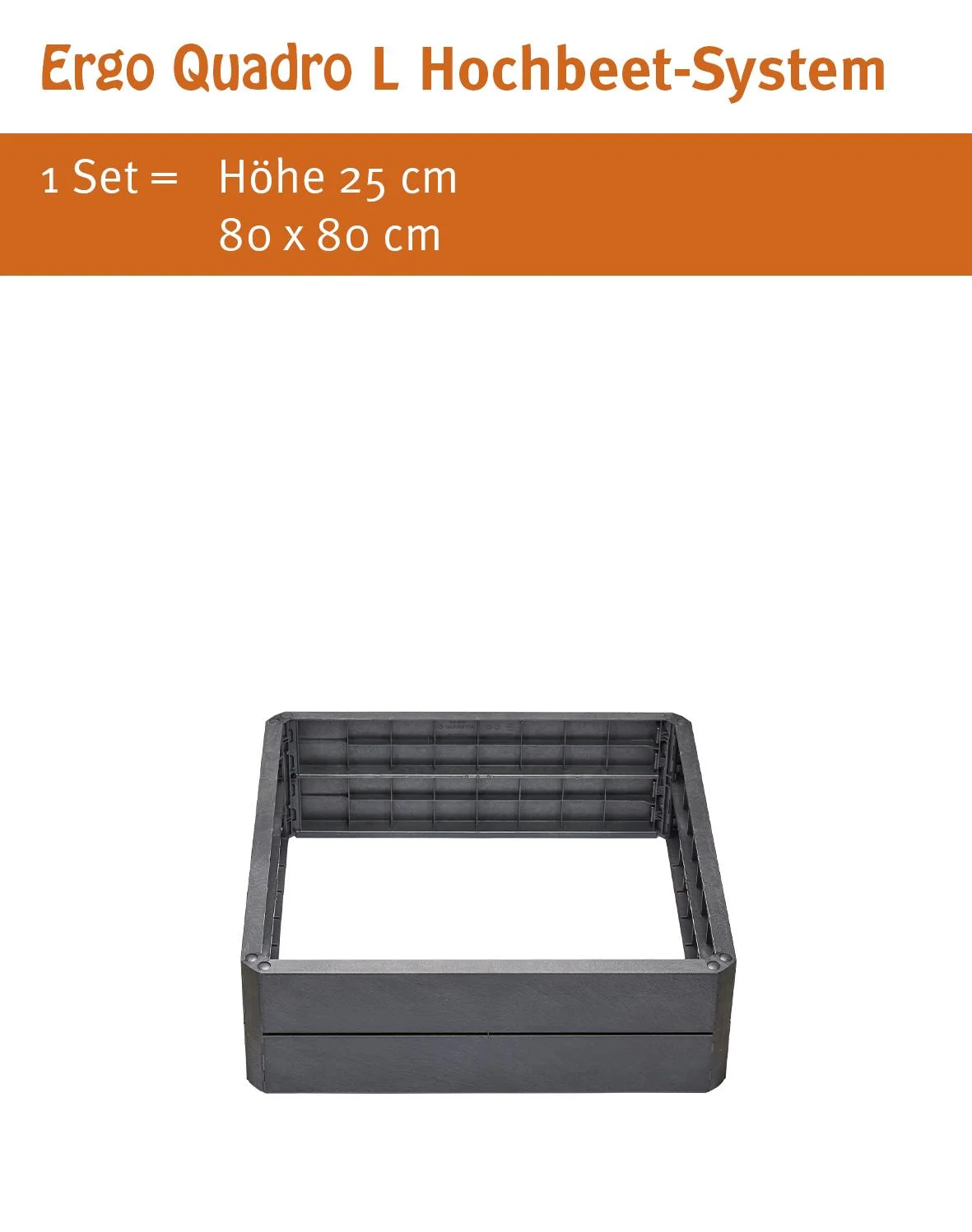 Hochbeet-System Stone "Ergo Quadro", Größe L - 6