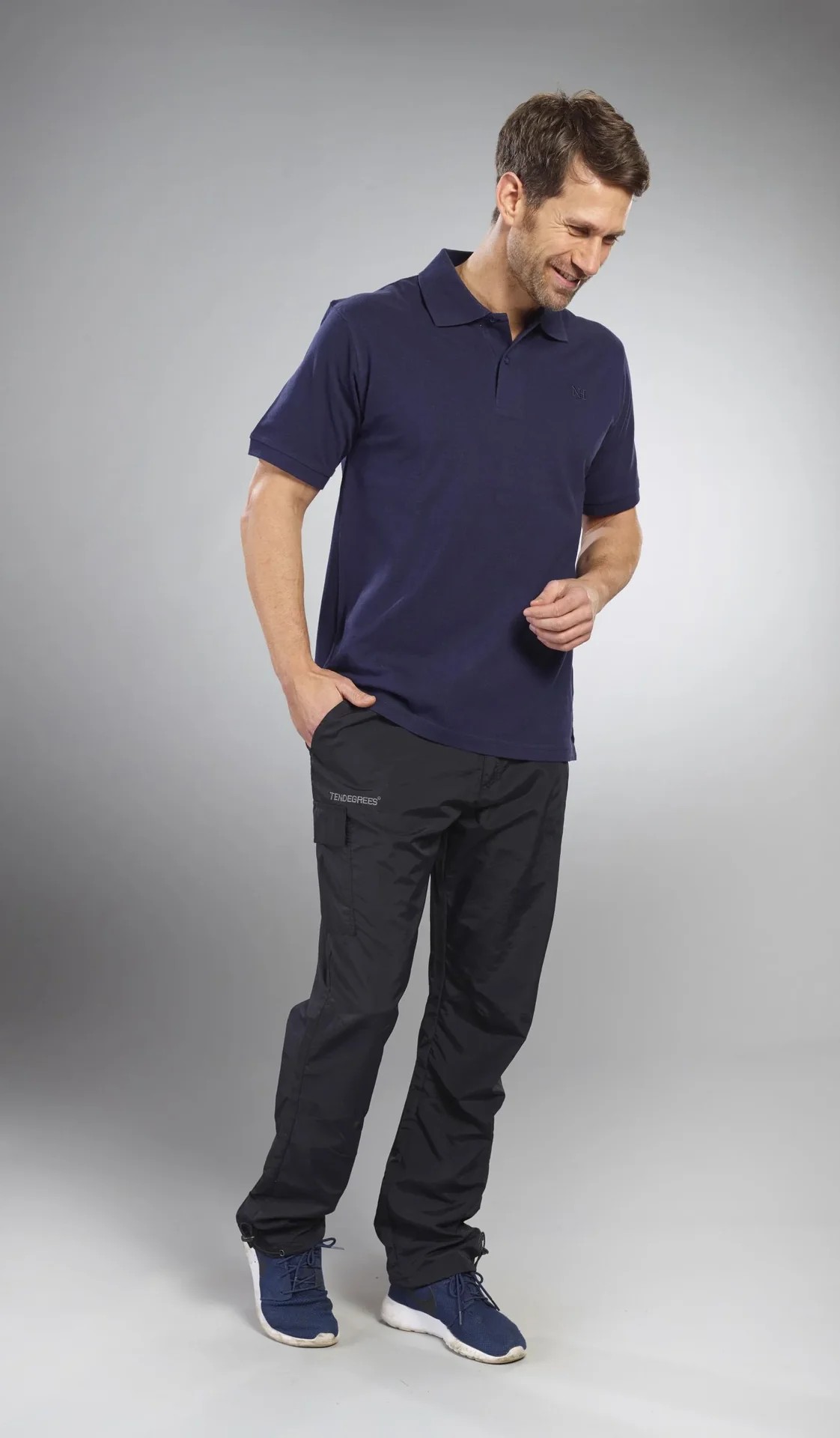 Poloshirt geknöpft, Farbe marine melange, Gr.M - 2