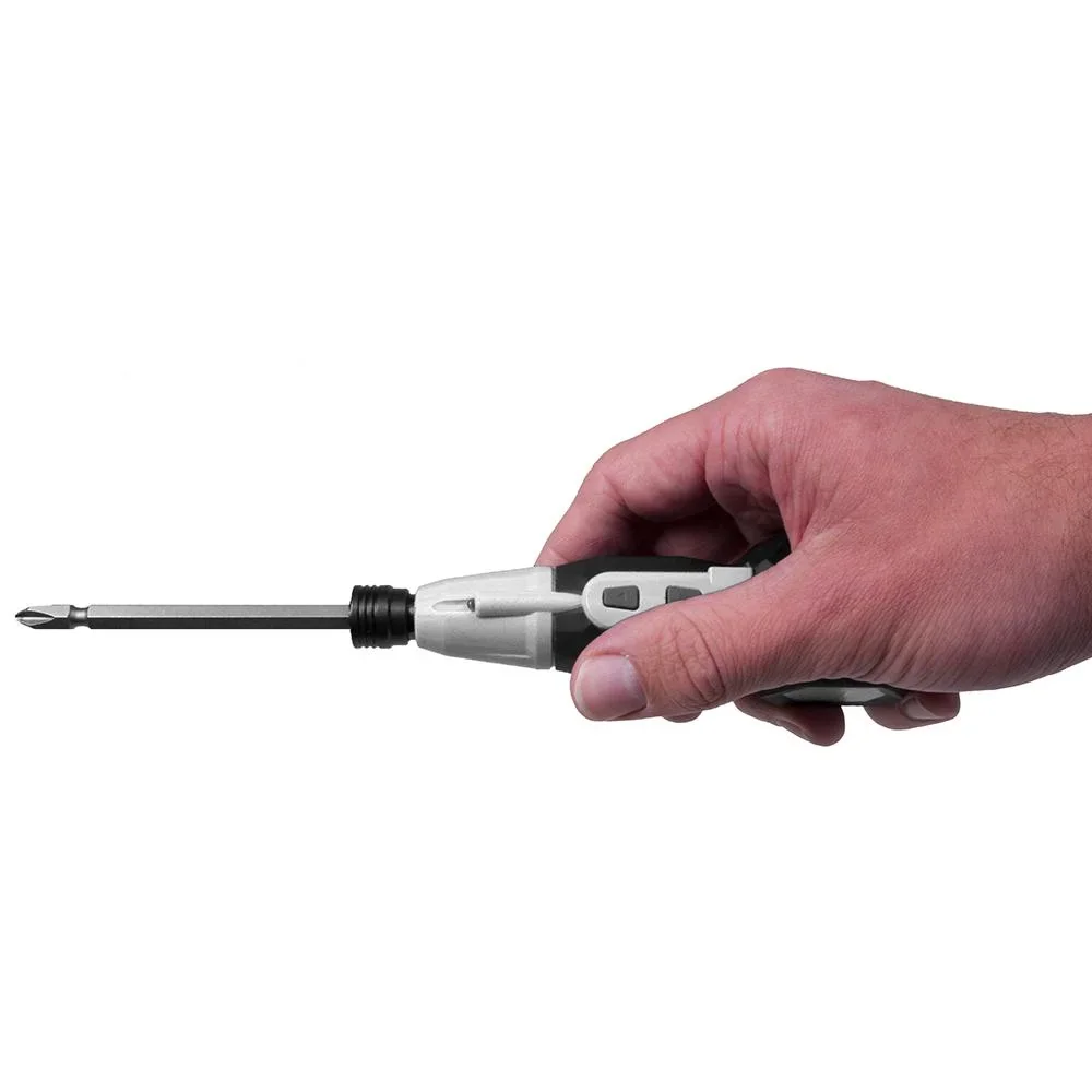 KOMPAKTER GRIFF 3,6V LI-ION SCHRAUBENDREHER MIT LED-LAMPE UND USB-LADEKABEL - 5