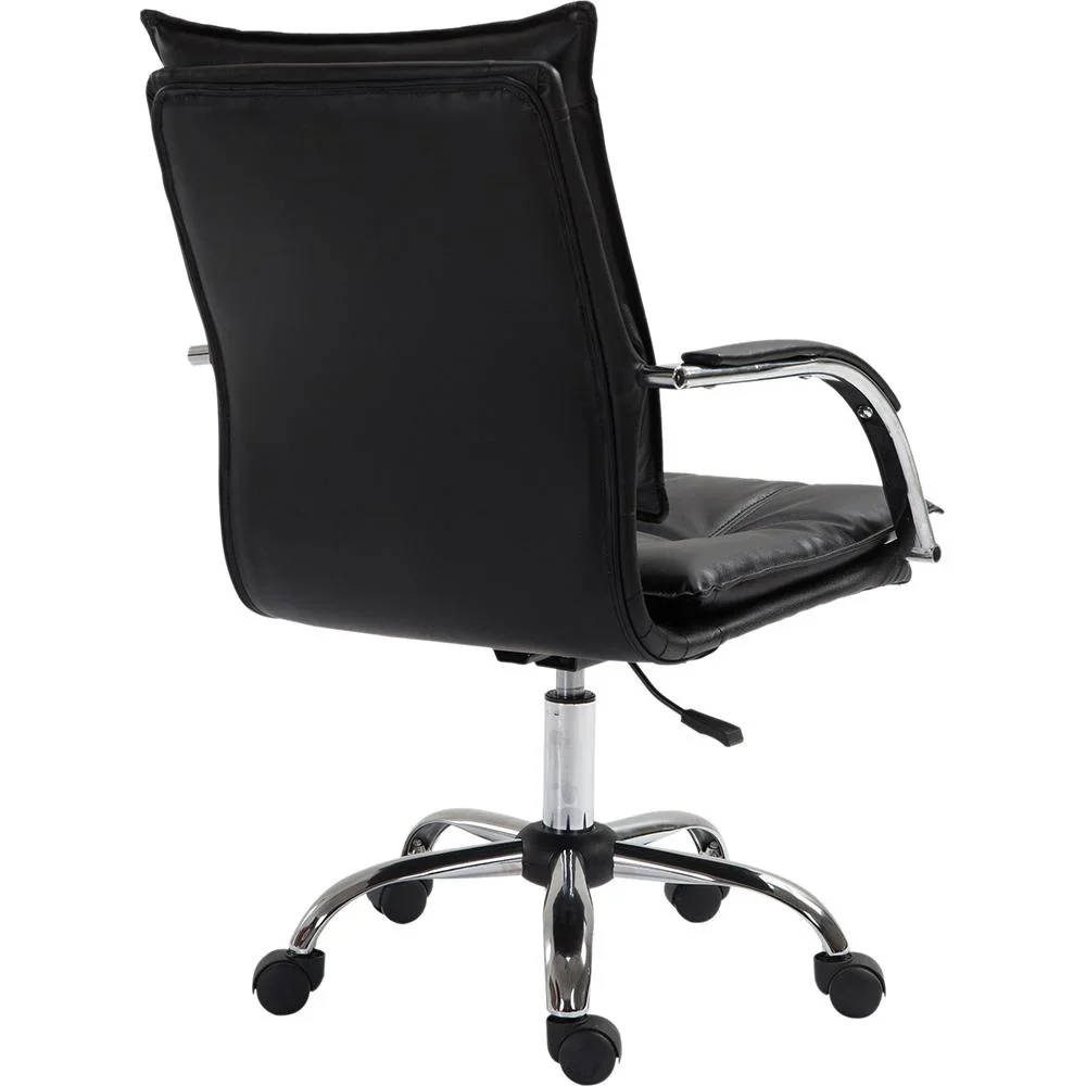 Bürostuhl Drehstuhl höhenverstellbar rollbar ergonomisch PU schwarz 64 x 57 x (91 101) cm - 1