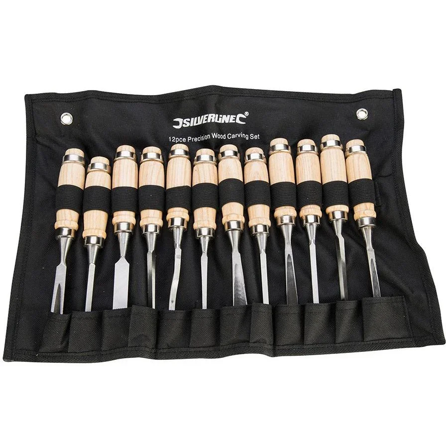 12-teiliger Holzmeißelsatz 200 mm - 0