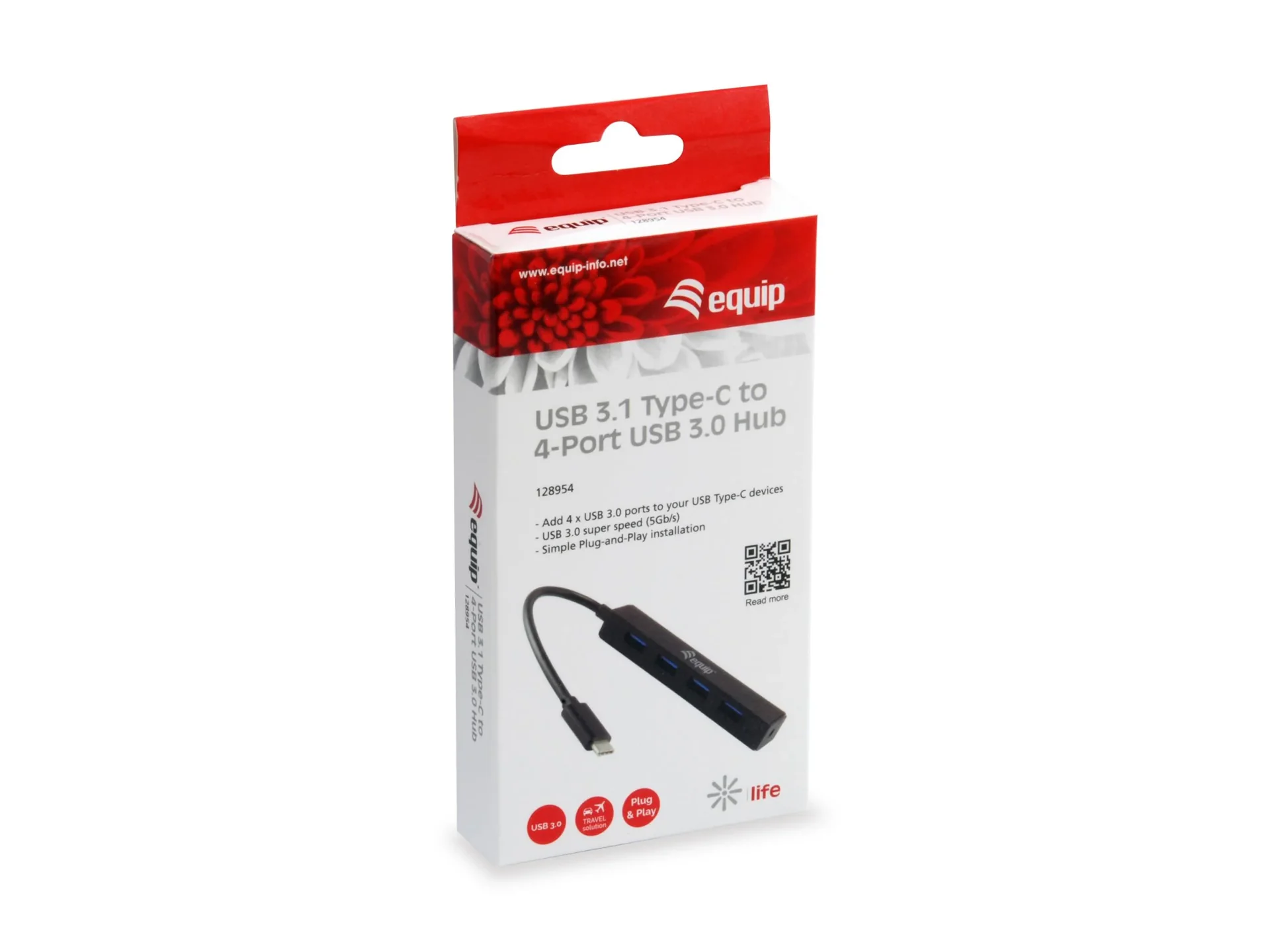 USB-Hub USB 3.1-C zu USB 3.0 4 Port schwarz - 3