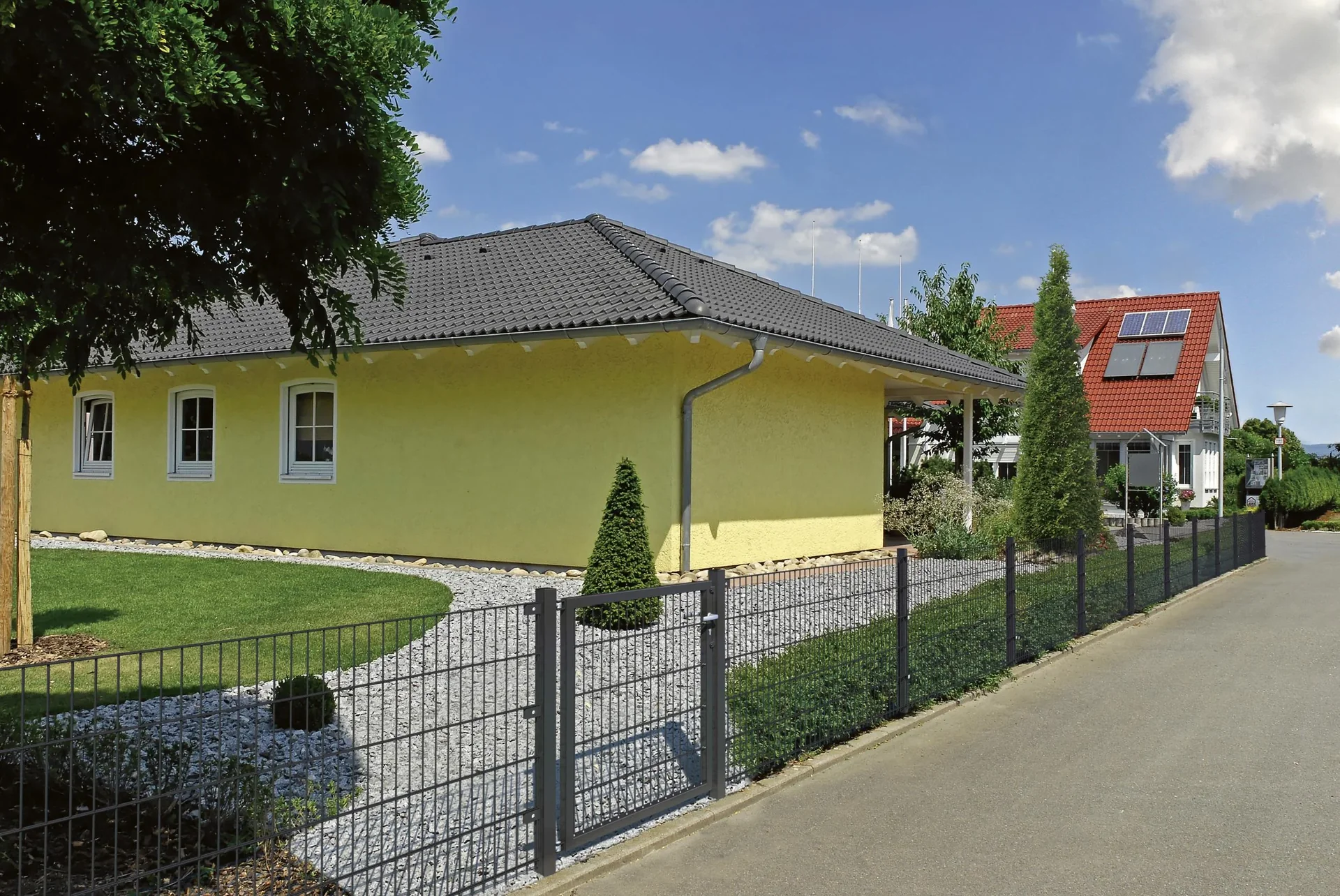 Doppelstabmattenzaun Komplettset, anthrazit, Höhe 100 cm, Länge 30 m - 2