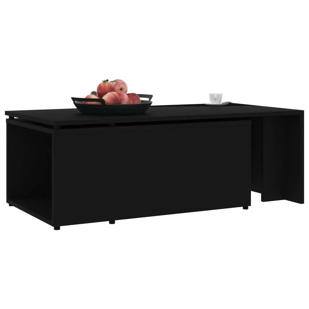 Couchtisch 150x50x35 cm schwarz Spanplatte - 0