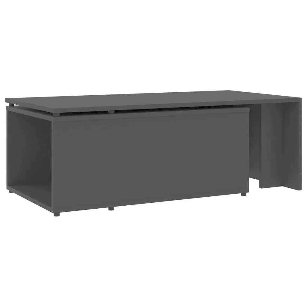 Couchtisch 150x50x35 cm schwarz Spanplatte - 3