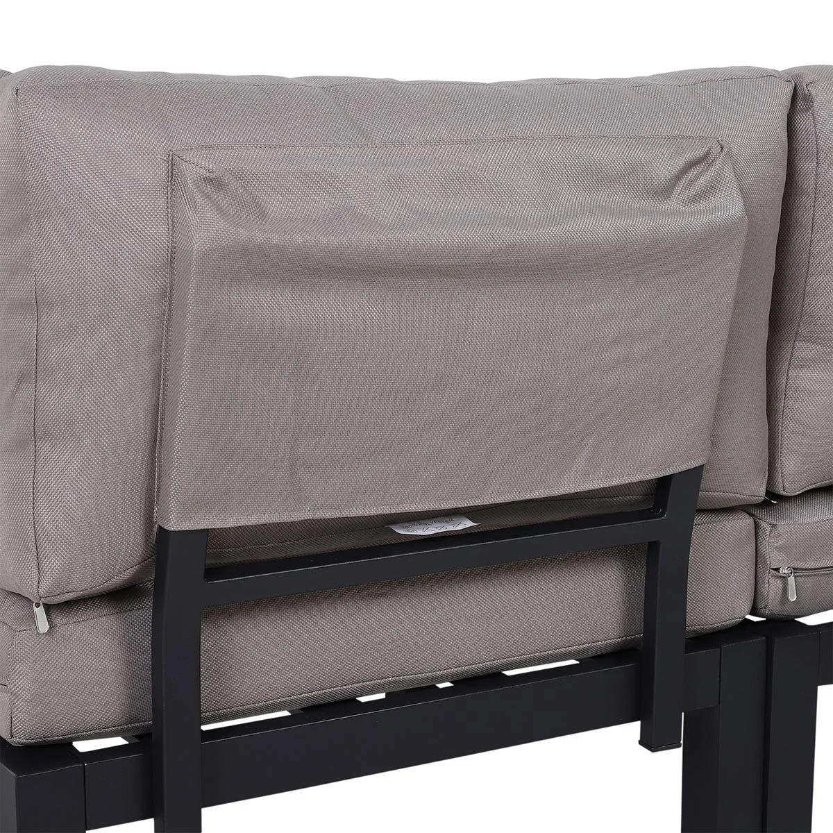 3-teiliges Gartenmöbel-Set mit Beistelltisch, Sofa mit Kissen, Outdoor, Aluminium, 164 x 74 x 69 cm - 0