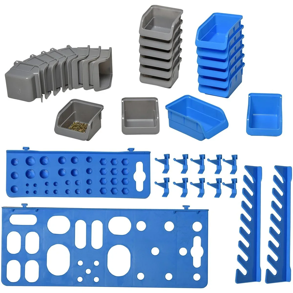 Werkzeugwand-Set 44-teilig Blau+Grau - 7