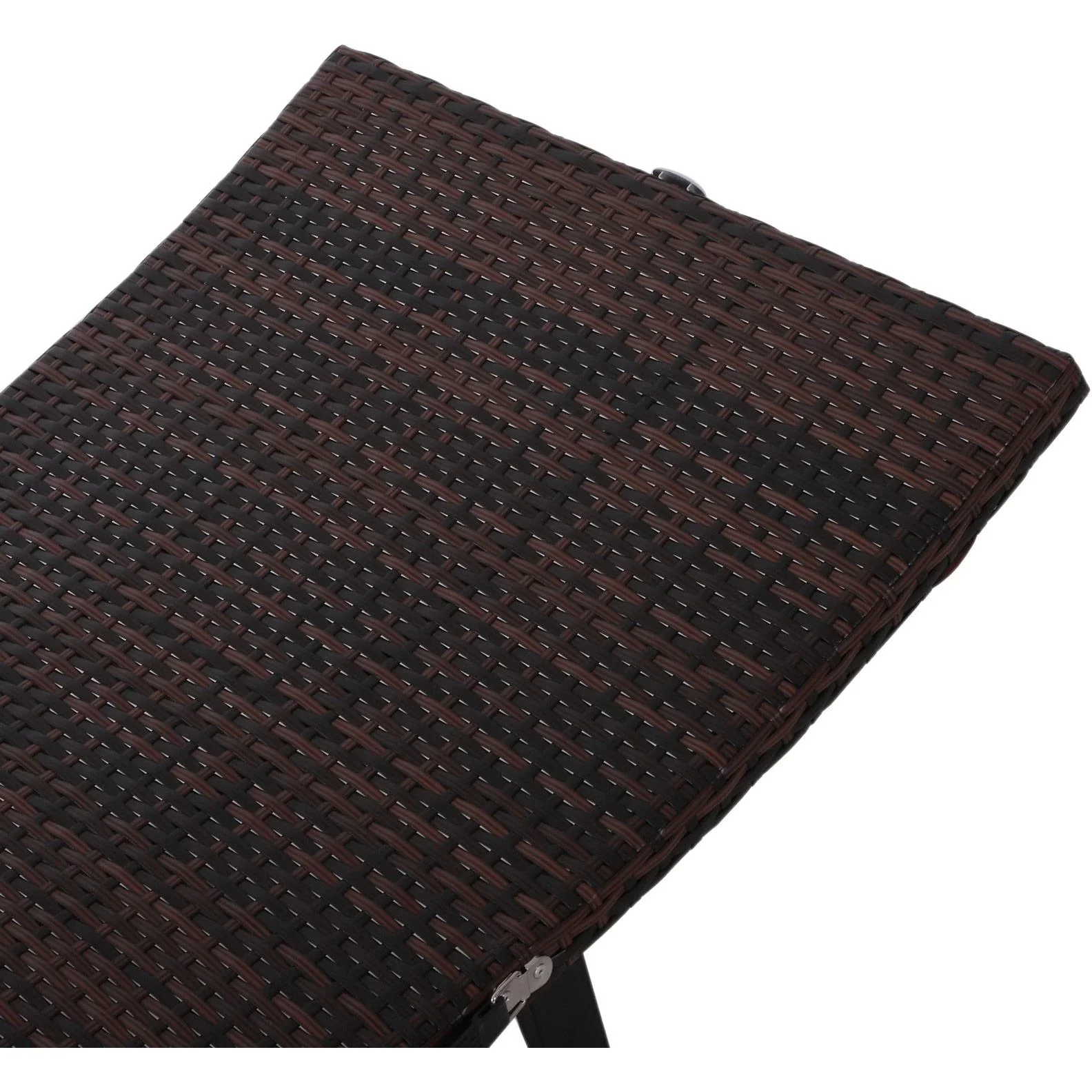 Gartenliege Sonnenliege mit Kissen Relaxliege ergonomisch wetterbeständig Polyrattan Braun 196 x 61 x 53 cm - 4