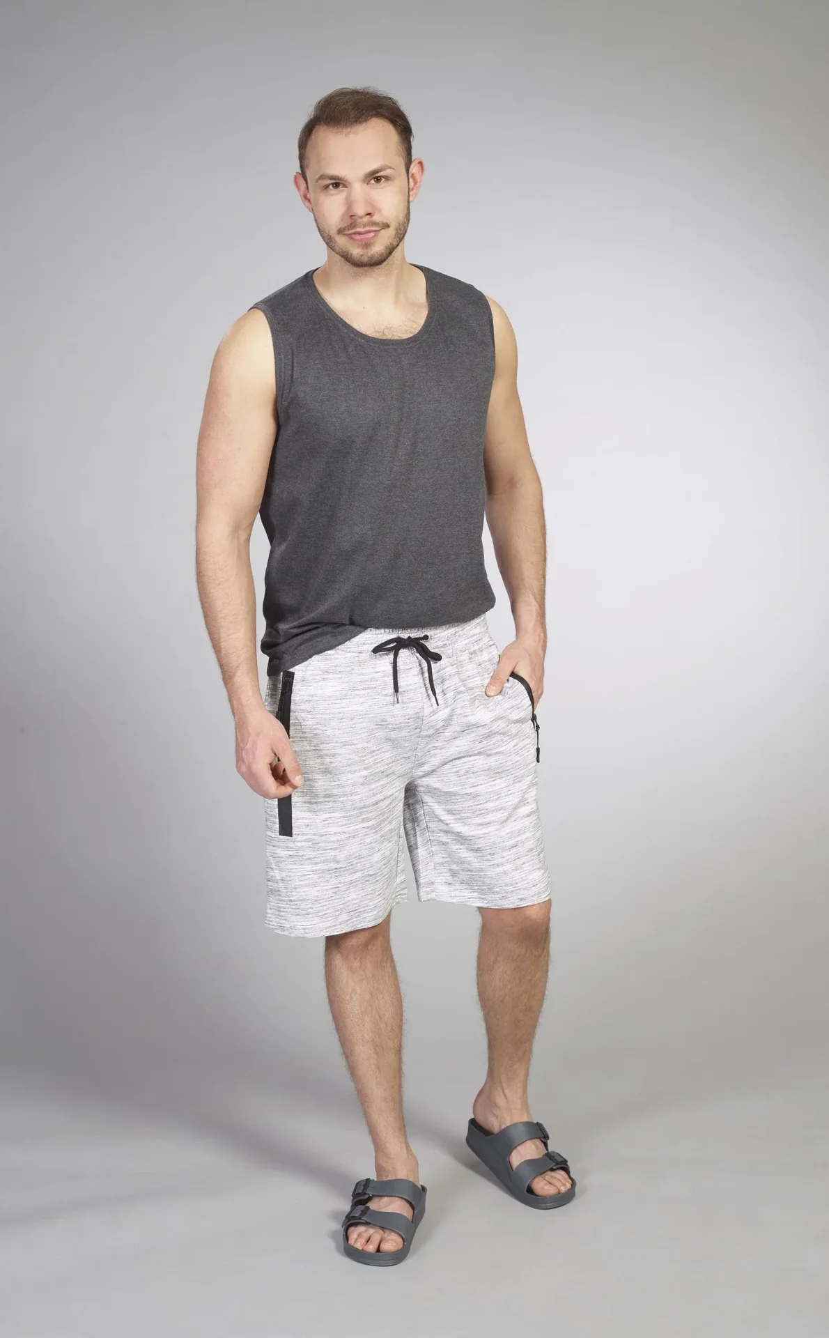 Sweathose, Farbe hellgrau/melange, Gr.M - 1