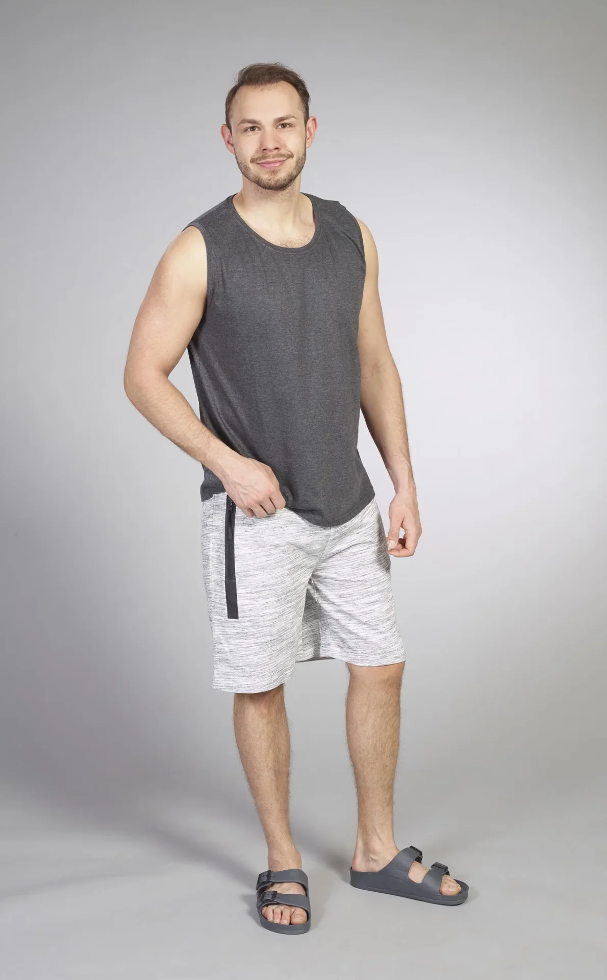 Sweathose, Farbe hellgrau/melange, Gr.M - 3