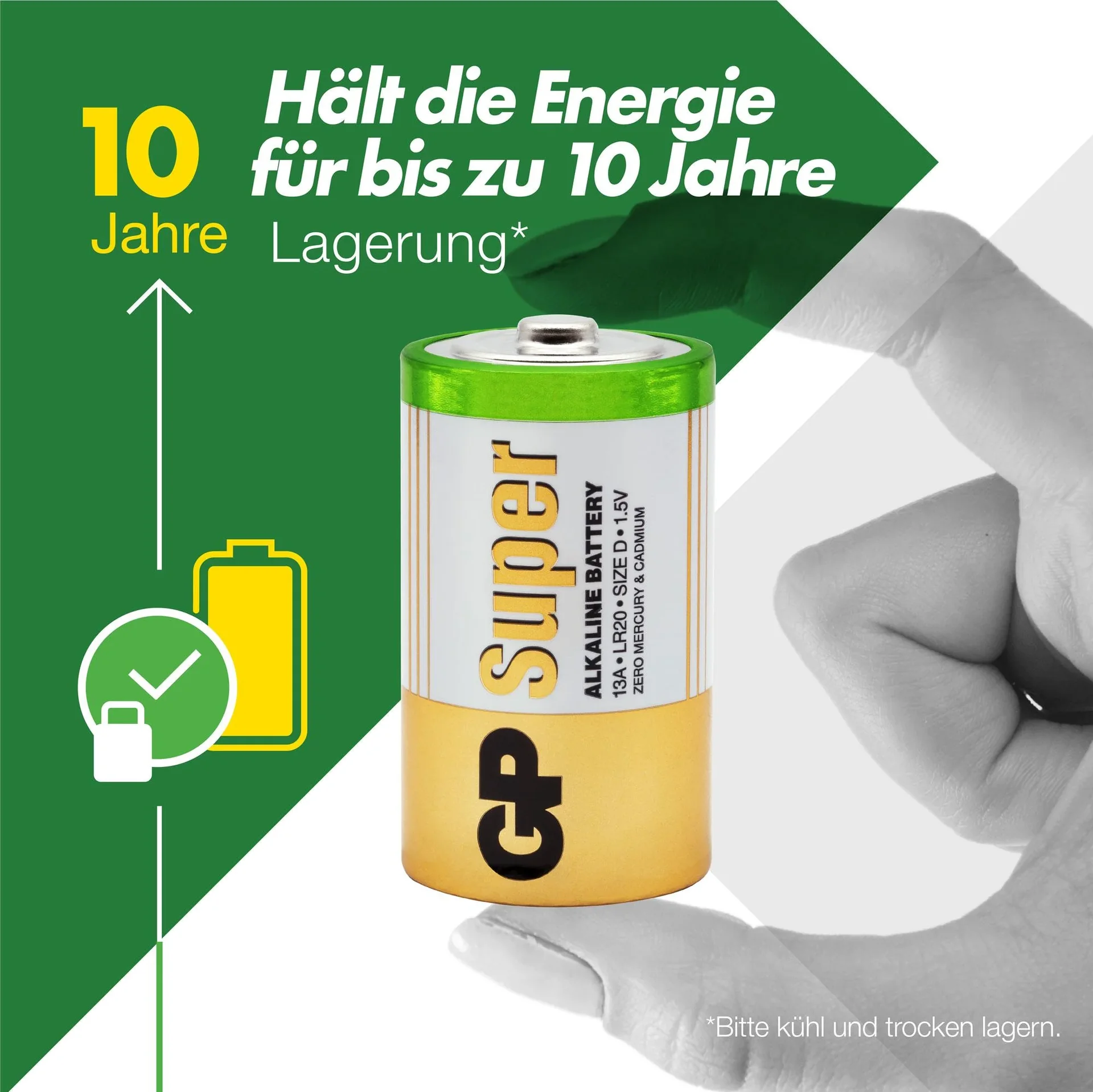 SUPER Mono D Alkaline Batterien - 2 Stück - 6