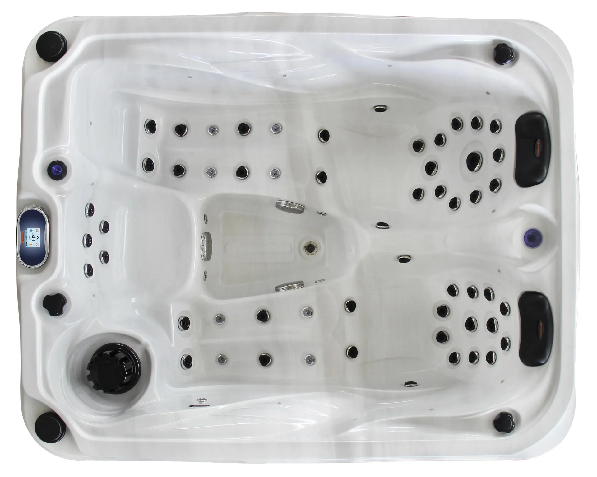 Whirlpool - Lanai weiss mit Wasserfall - 2