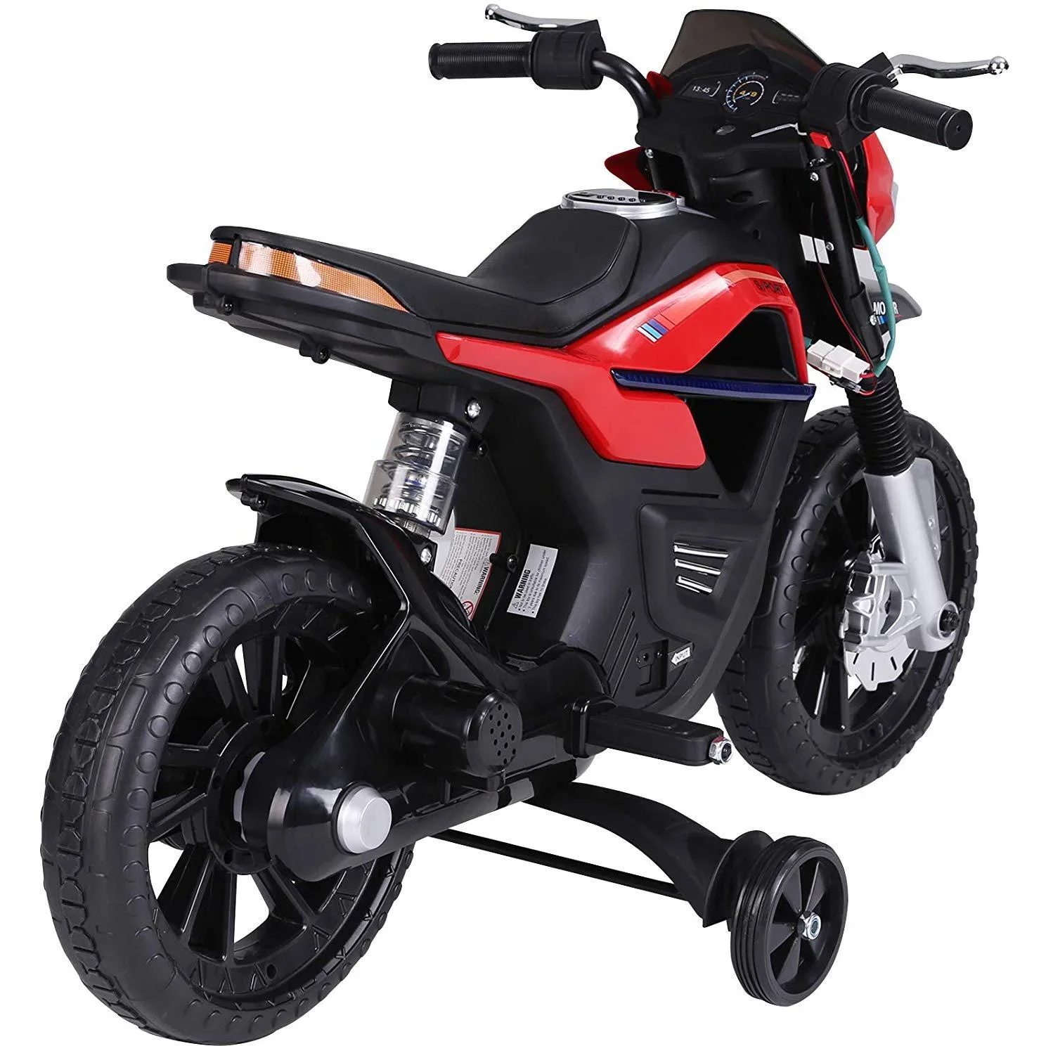 Elektro-Motorrad Motorrad für Kinder ab 3 Jahren Elektrofahrzeuge 3 km/h PP Rot 105 x 52,3 x 62,3 cm - 3