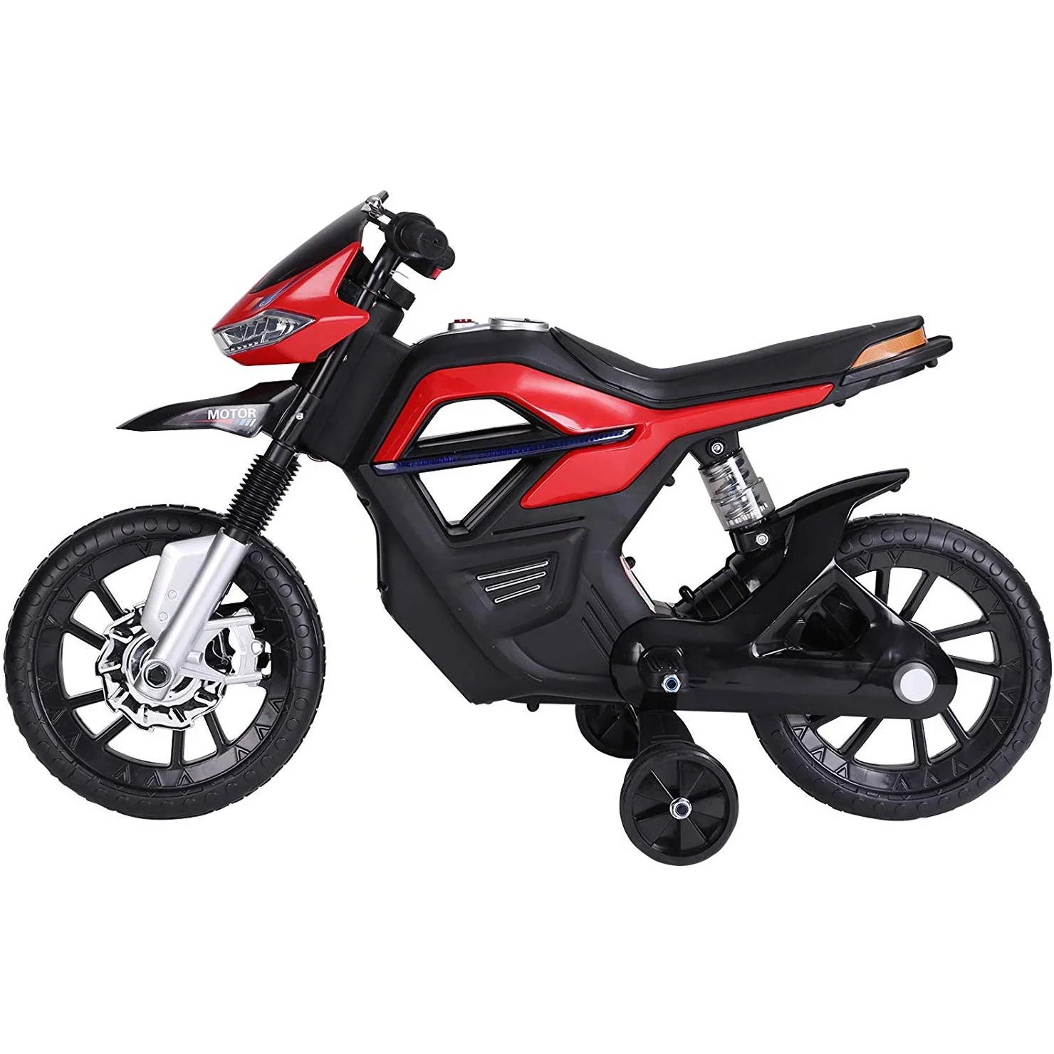 Elektro-Motorrad Motorrad für Kinder ab 3 Jahren Elektrofahrzeuge 3 km/h PP Rot 105 x 52,3 x 62,3 cm - 5