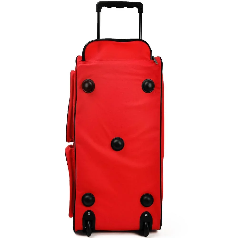 Reisetasche mit Trolleyfunktion - 85L - Rot - Tasche mit Rädern - 1