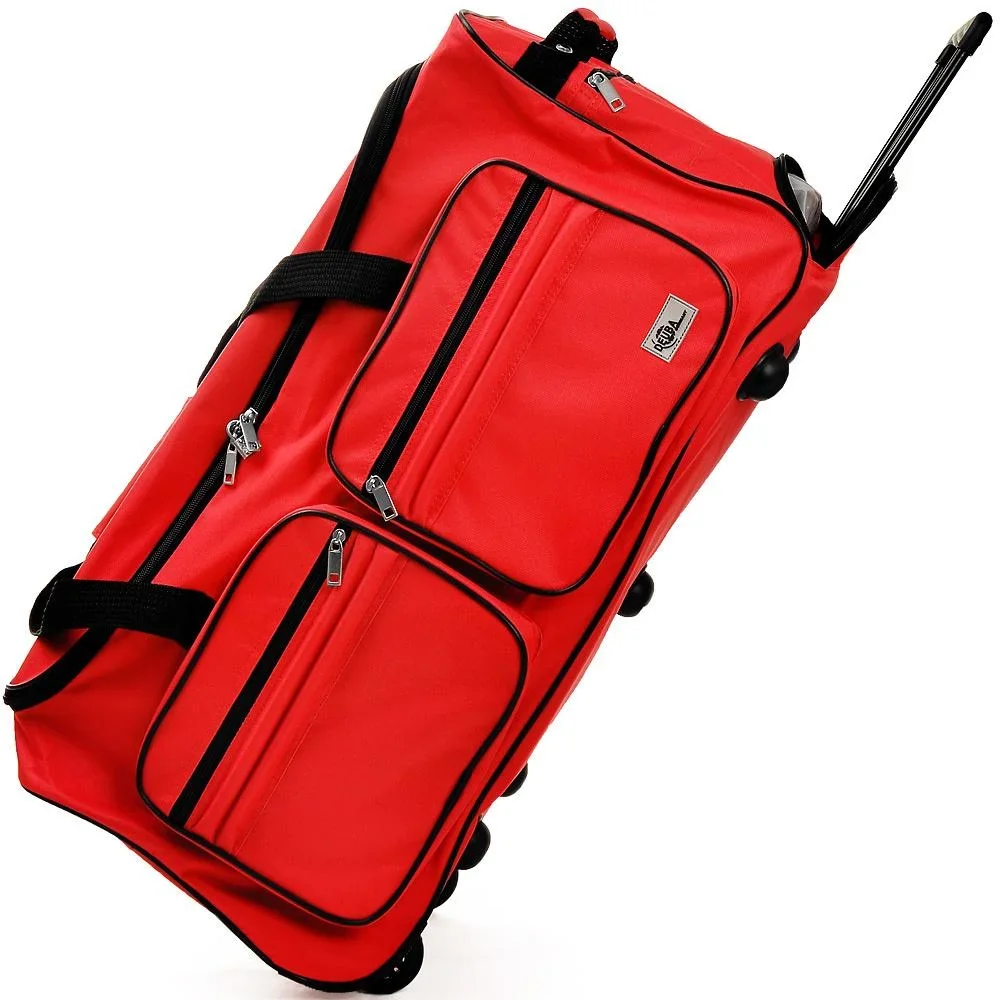 Reisetasche mit Trolleyfunktion - 85L - Rot - Tasche mit Rädern - 2