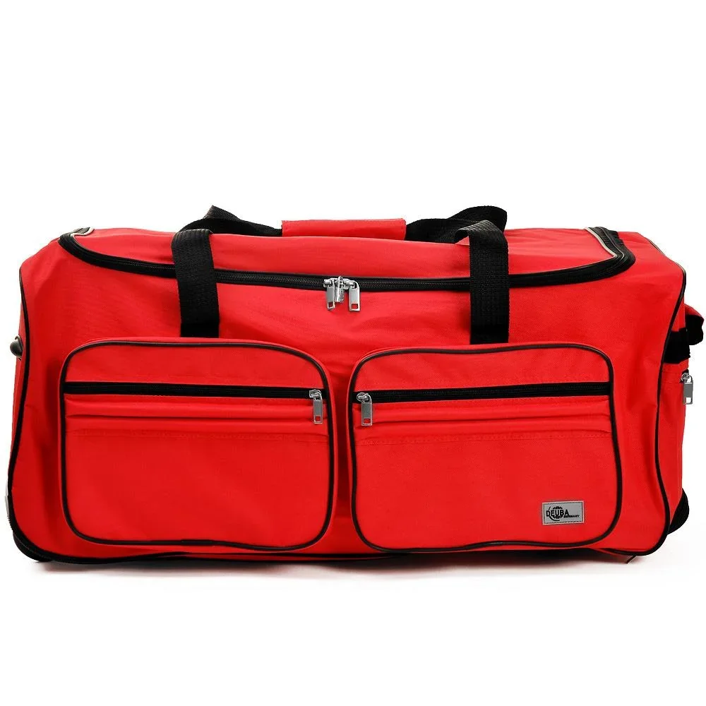 Reisetasche mit Trolleyfunktion - 85L - Rot - Tasche mit Rädern - 3