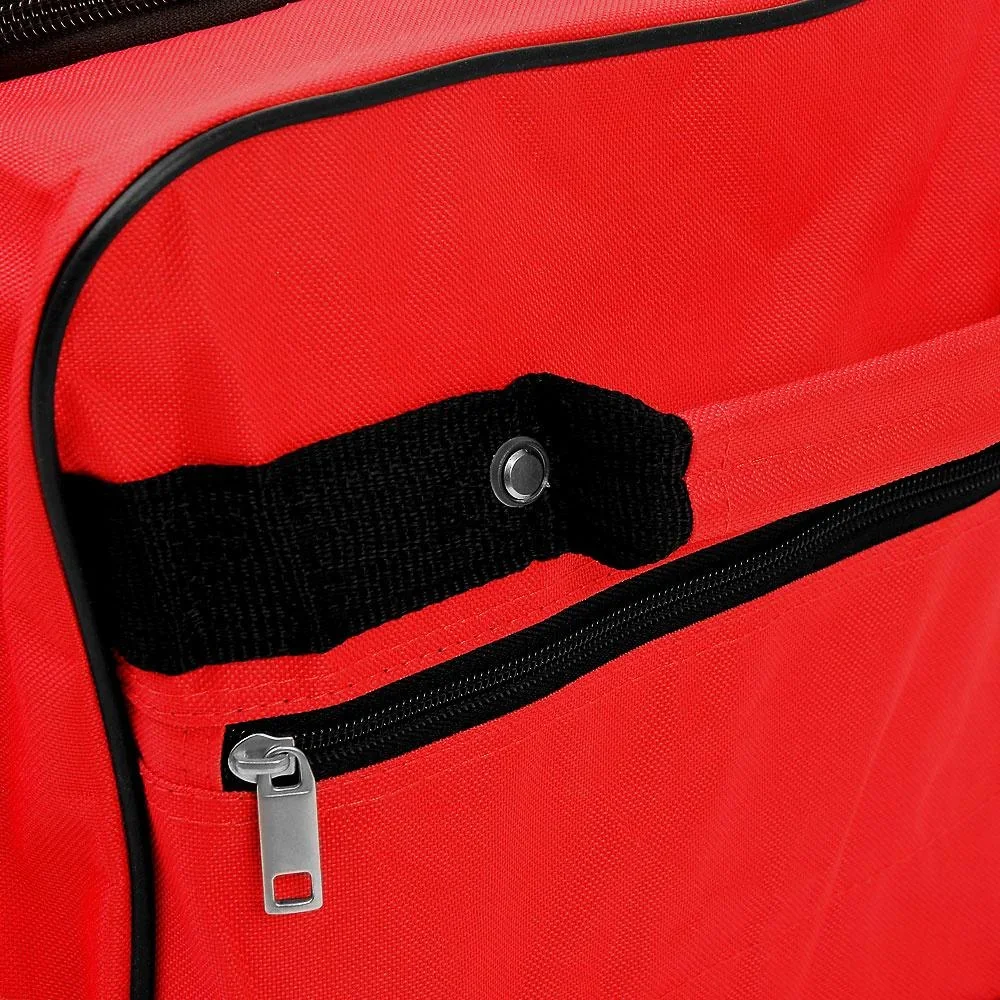 Reisetasche mit Trolleyfunktion - 85L - Rot - Tasche mit Rädern - 4