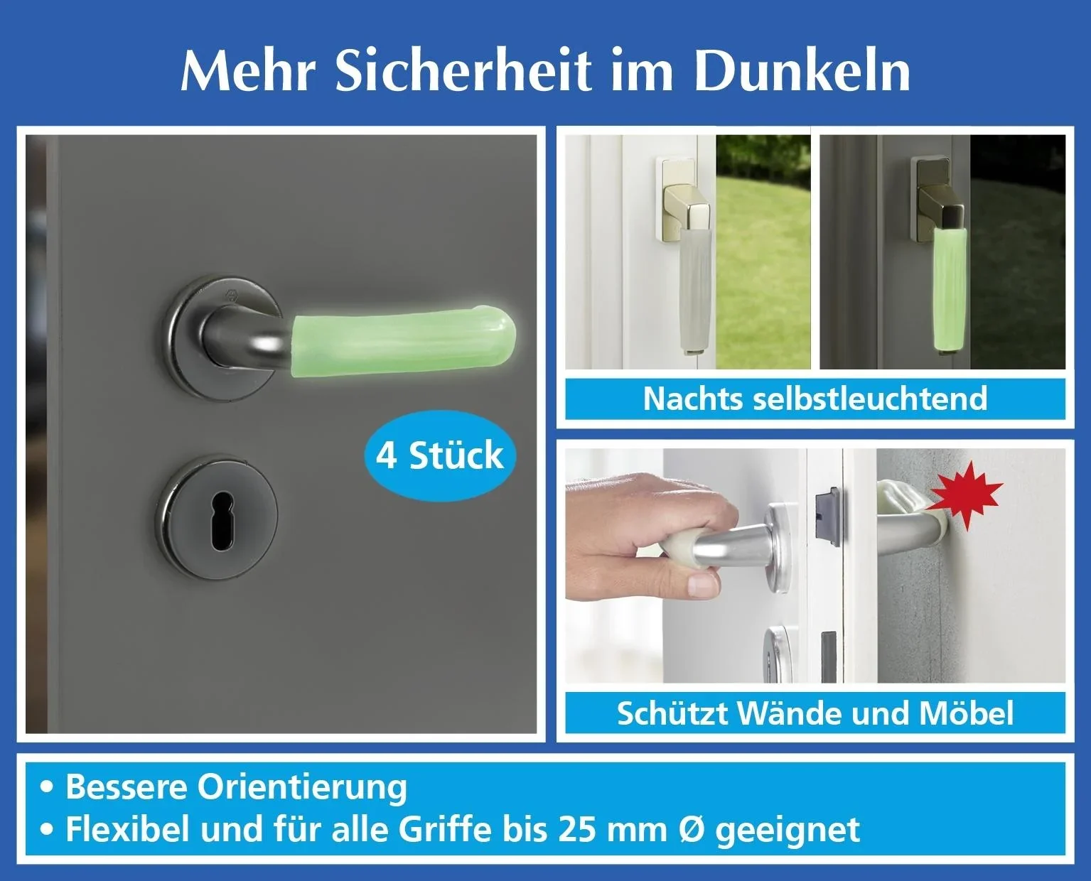 Leuchtender Tür- und Fensterschutz, 4er-Set - 3