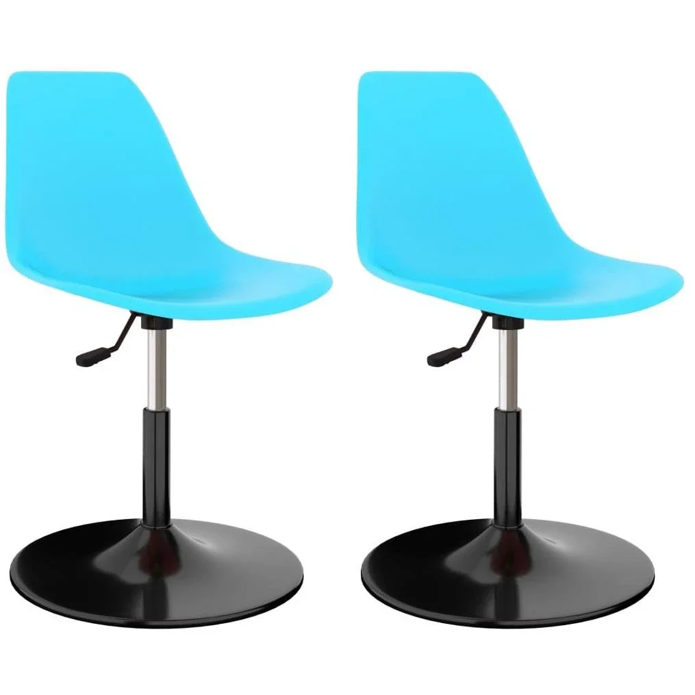 Esszimmerstühle drehbar 2tlg. PP blau - 0