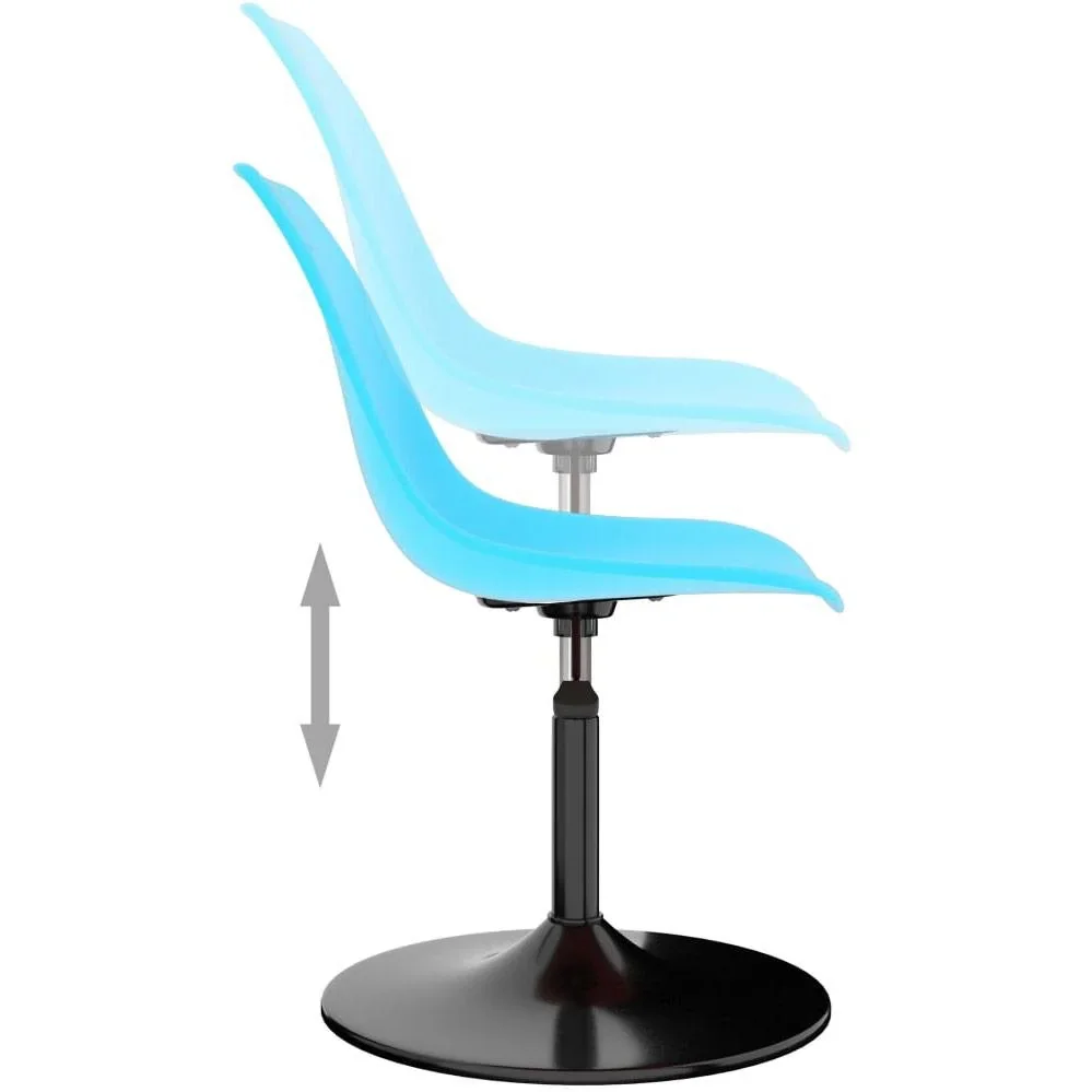 Esszimmerstühle drehbar 2tlg. PP blau - 2