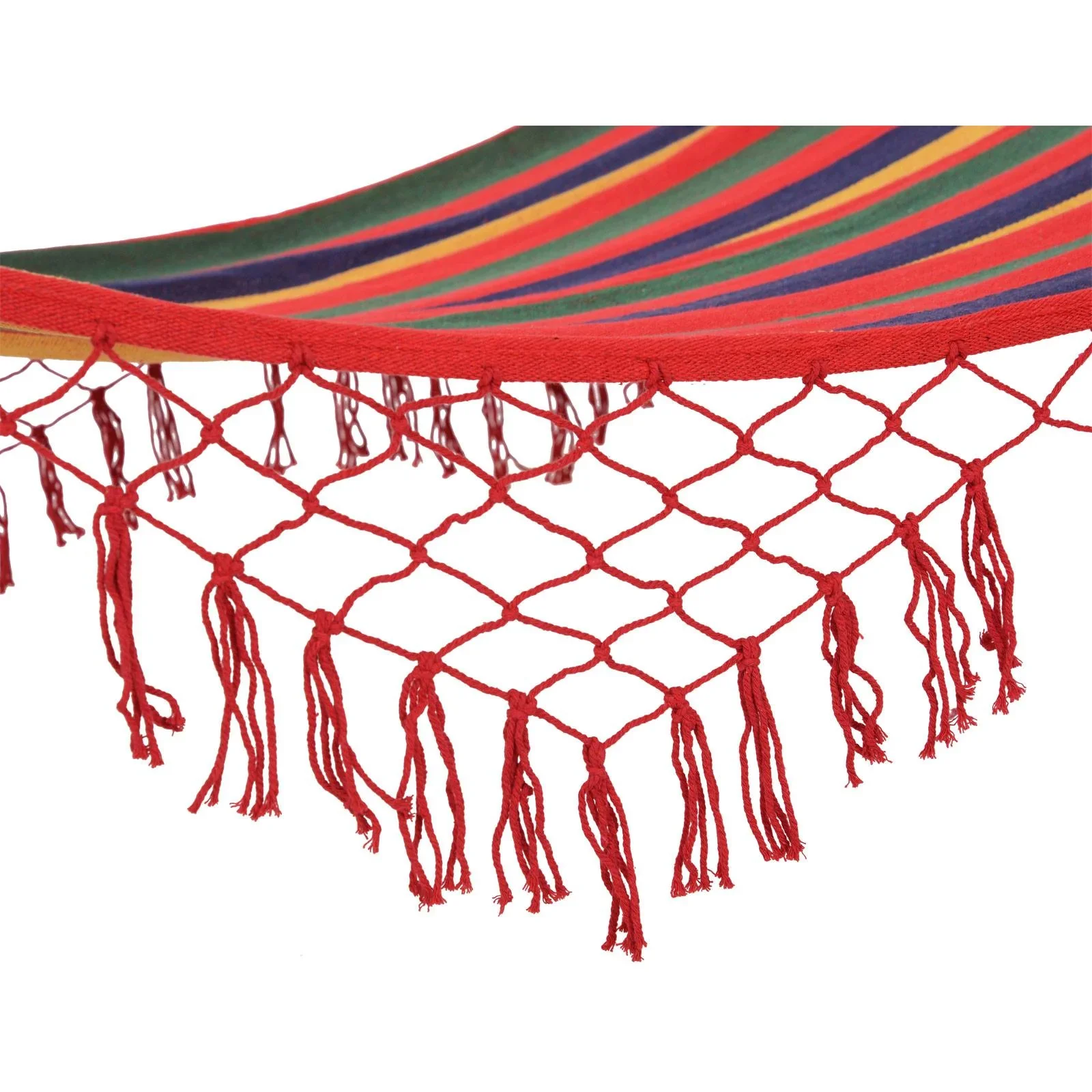 Hängematte Stabhängematte wetterfest UV-beständig 2 x 1 m bis 200 kg Bunt - 1