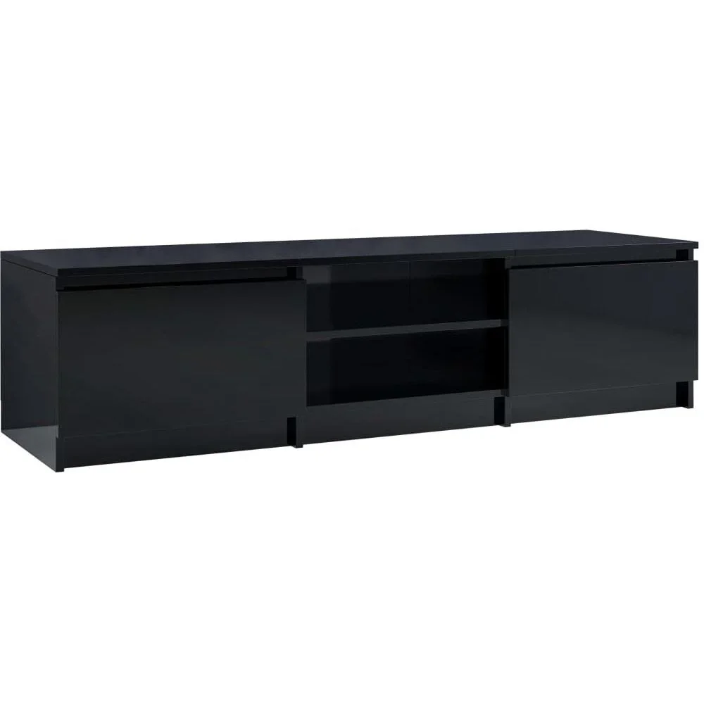 TV-Schrank 140x40x35,5 cm Spanplatte Hochglanz schwarz - 3
