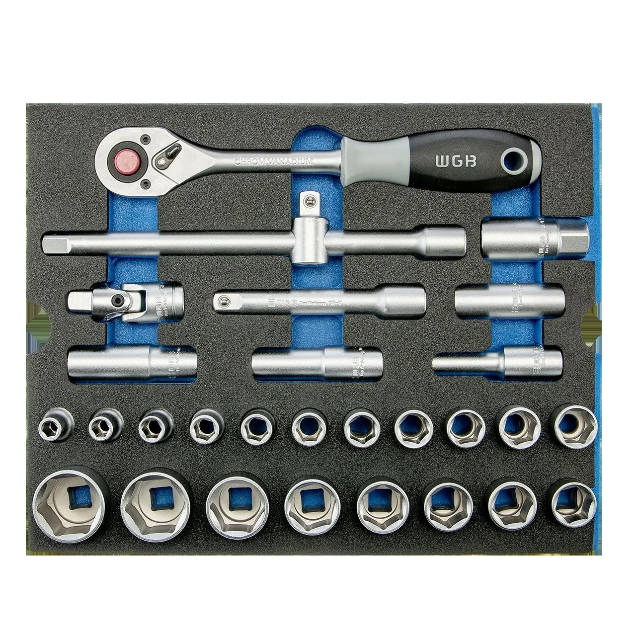 Werkstattwagen - 7 Schubladen, bestückt mit 9 Modulen, 140-teilig - 0