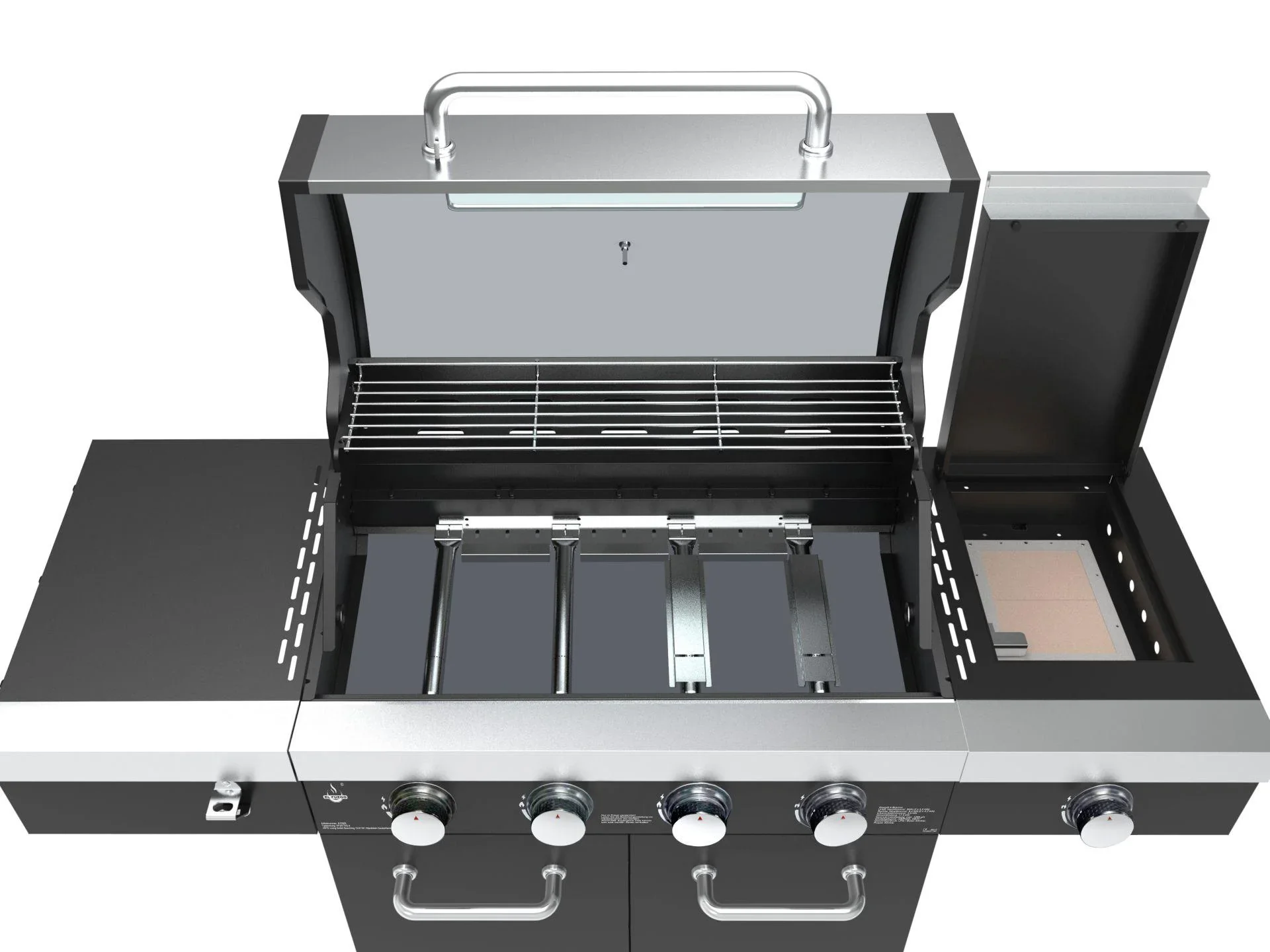 Gasgrill "Kingston" mit Infrarot-Seitenbrenner, inklusive Abdeckhaube - 0