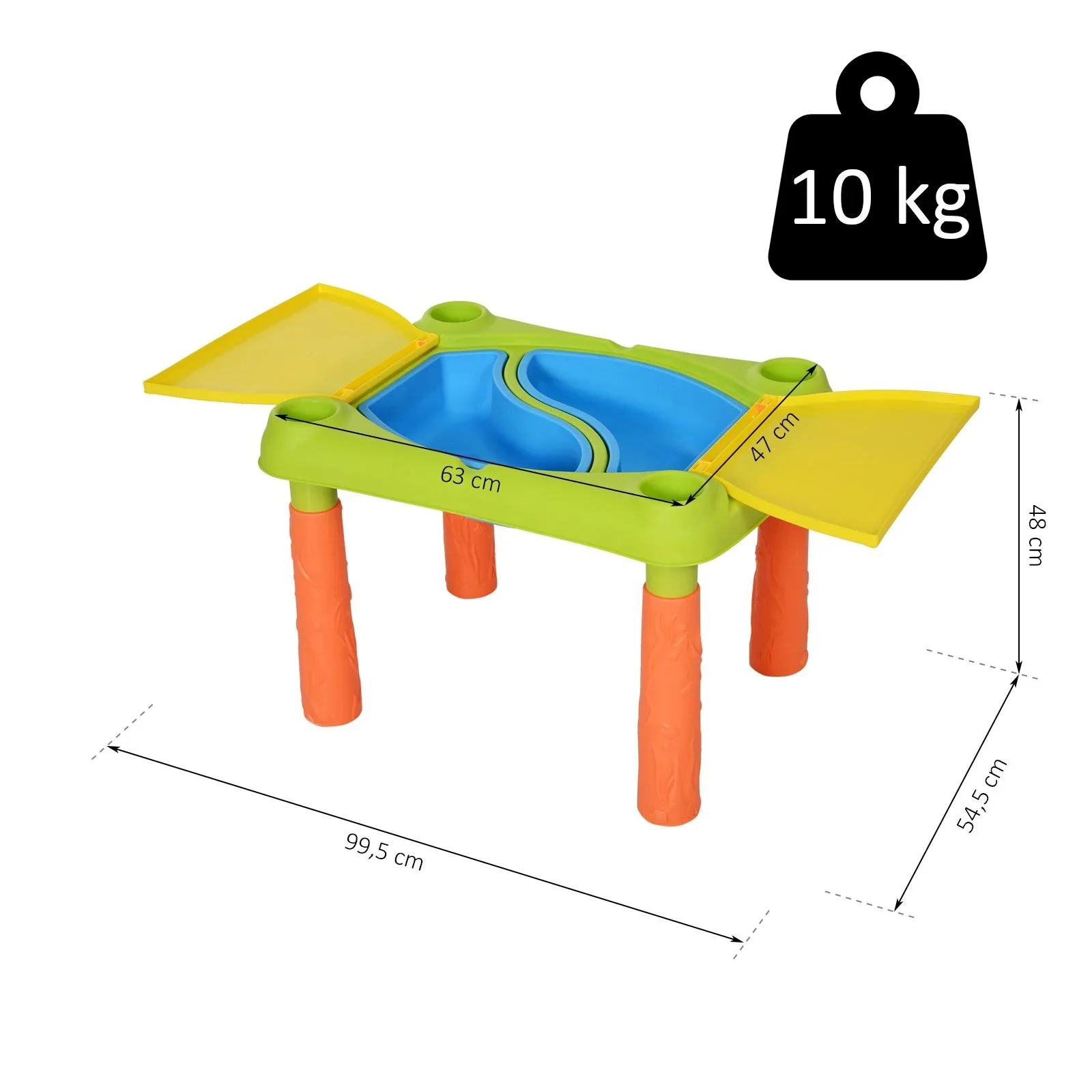 Kinder Sandkastentisch mit 16-tlg, Zubehör - 2