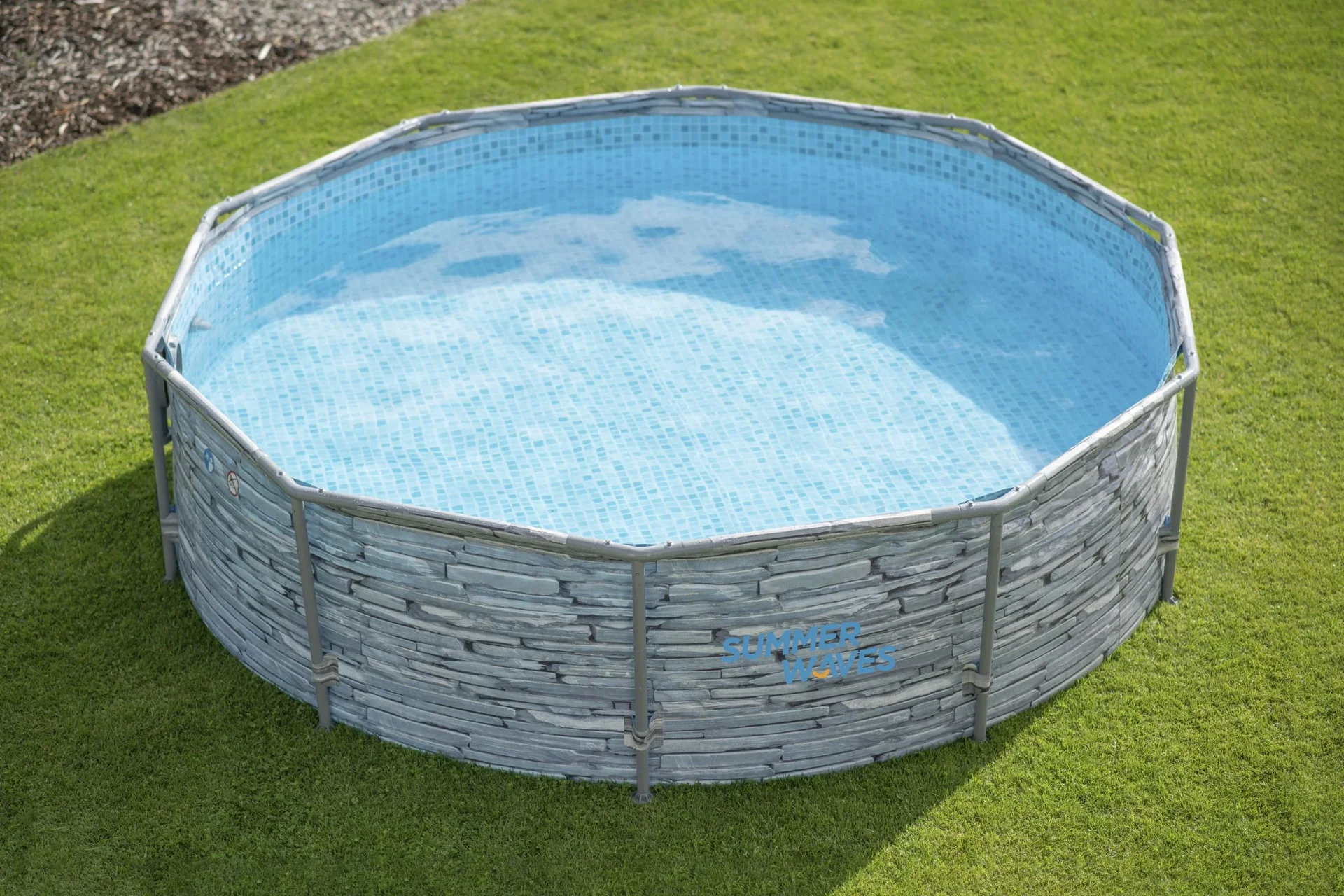Pool „Summer Waves Pool“, Steingrau, Ø 305 x 76 cm - 4