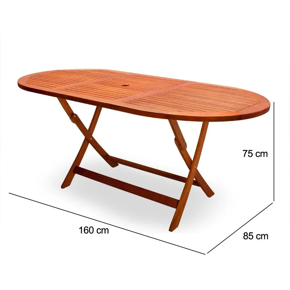 Gartentisch Akazienholz FSC-zertifiziert 160x85x75cm - 2