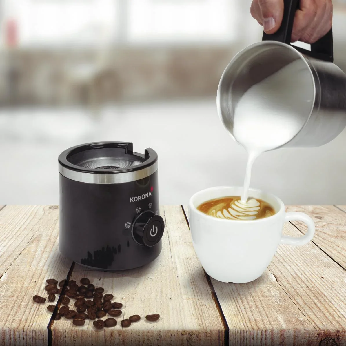 Elektro Milchaufschäumer Induktion, Edelstahl, 650 Watt - 0