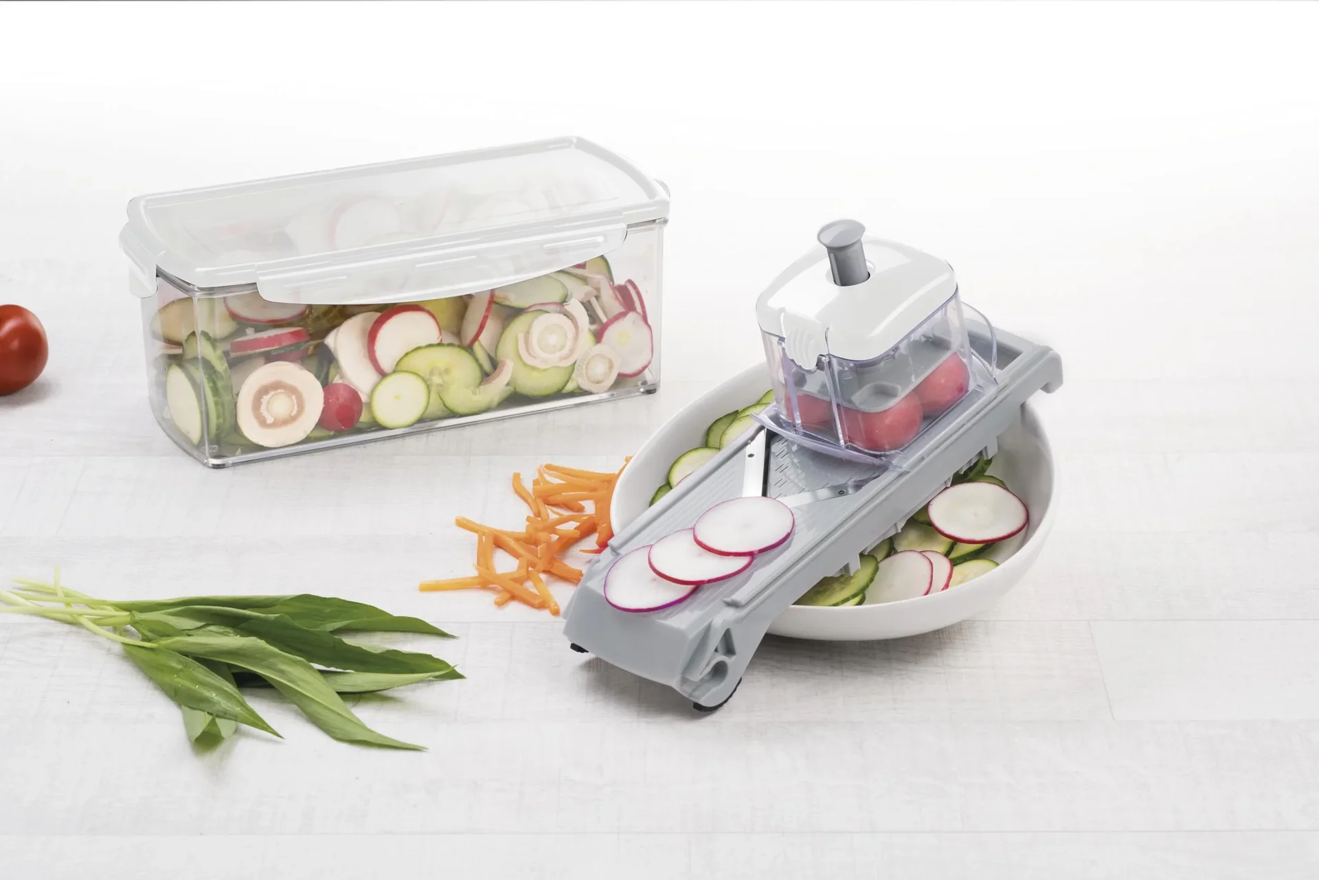 Nicer Dicer Fusion, Set, Weiß/ Grau, 14-teilig - 5
