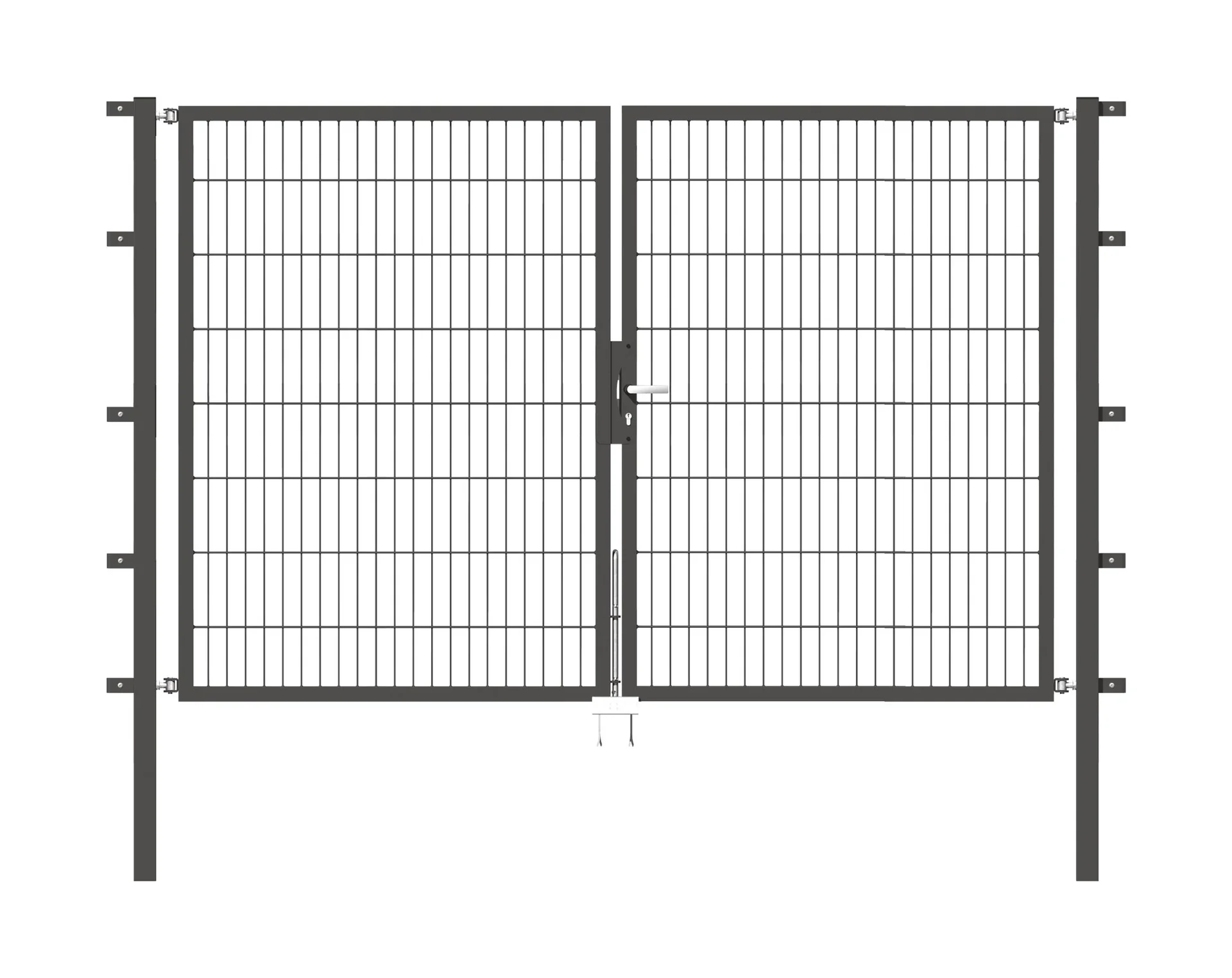 Doppeltor Flexo mit Zubehör, anthrazit, Breite 250 cm, Höhe 160 cm, PF: 60x60 cm - 1