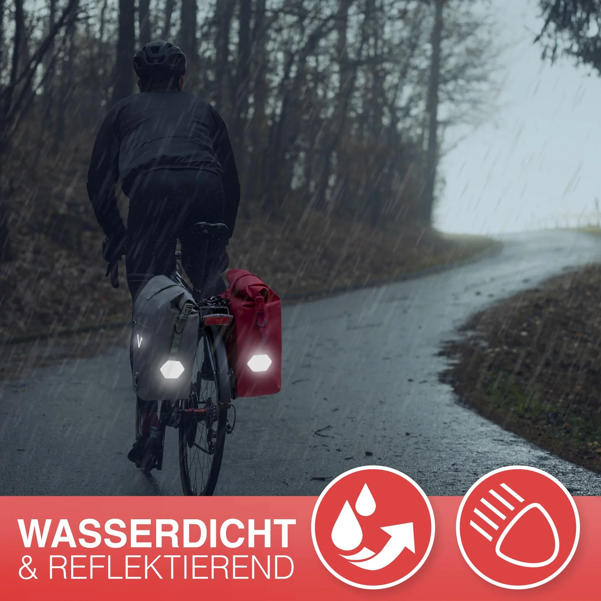 ValkOcean Gepäckträgertasche, Rot - 1