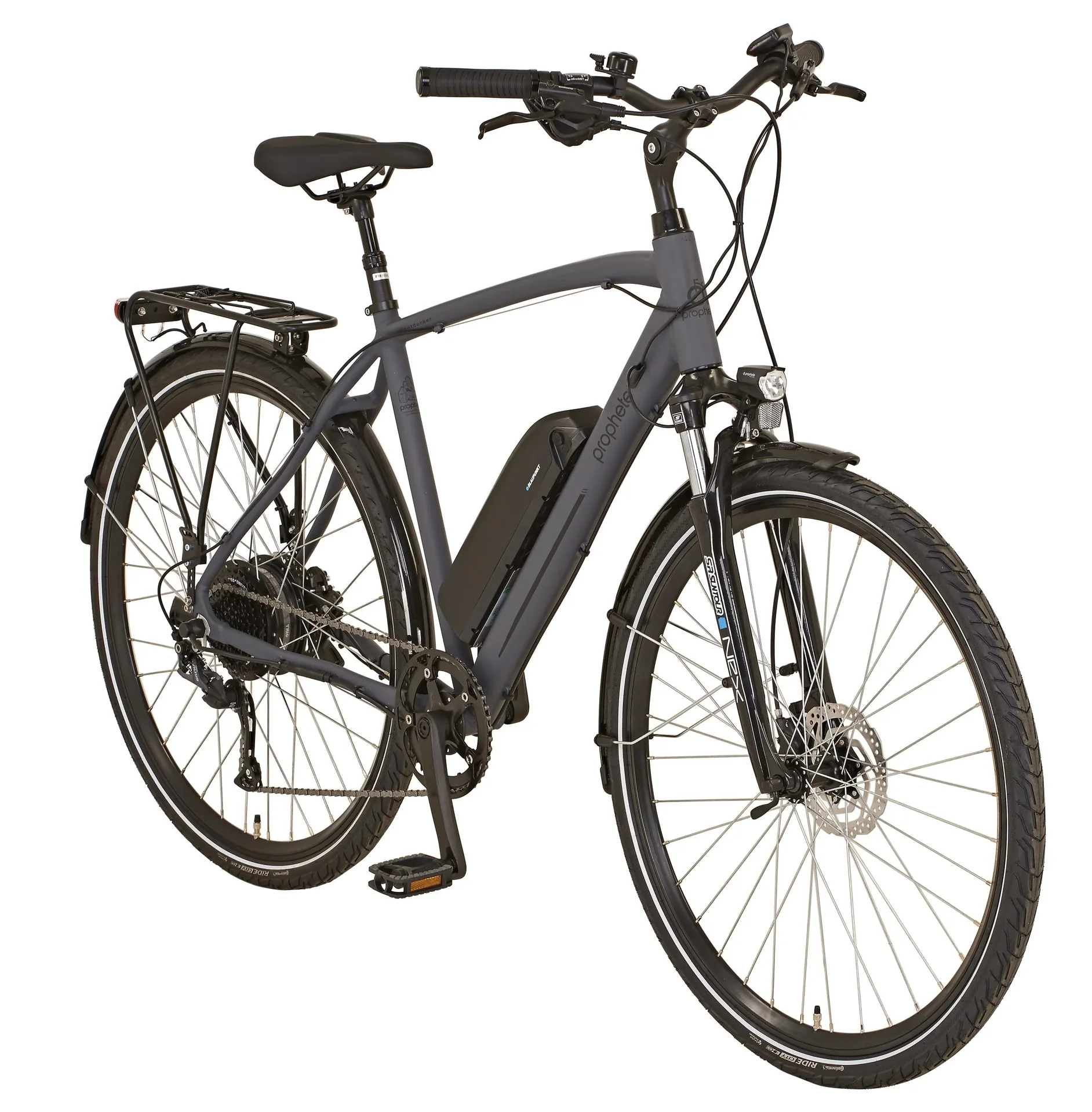 Herren Trekking E-Bike 28 Zoll, Rahmenhöhe 52 cm, 8-Gang Kettenschaltung, grau, ENTDECKER 20.EST.10 - 4