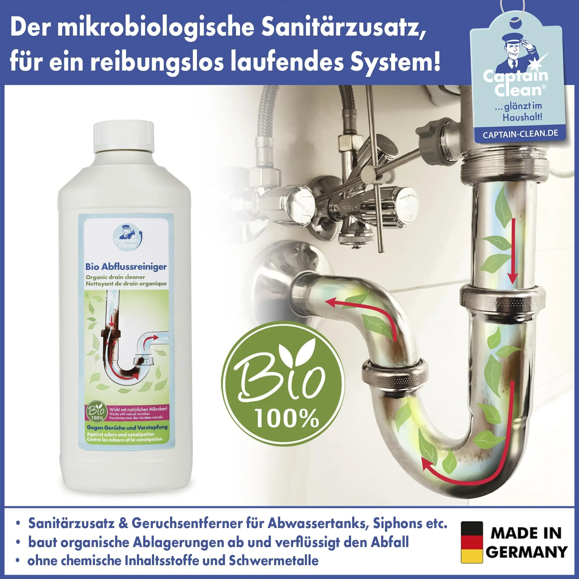 BIO Abflussreiniger, 500 ml - 1