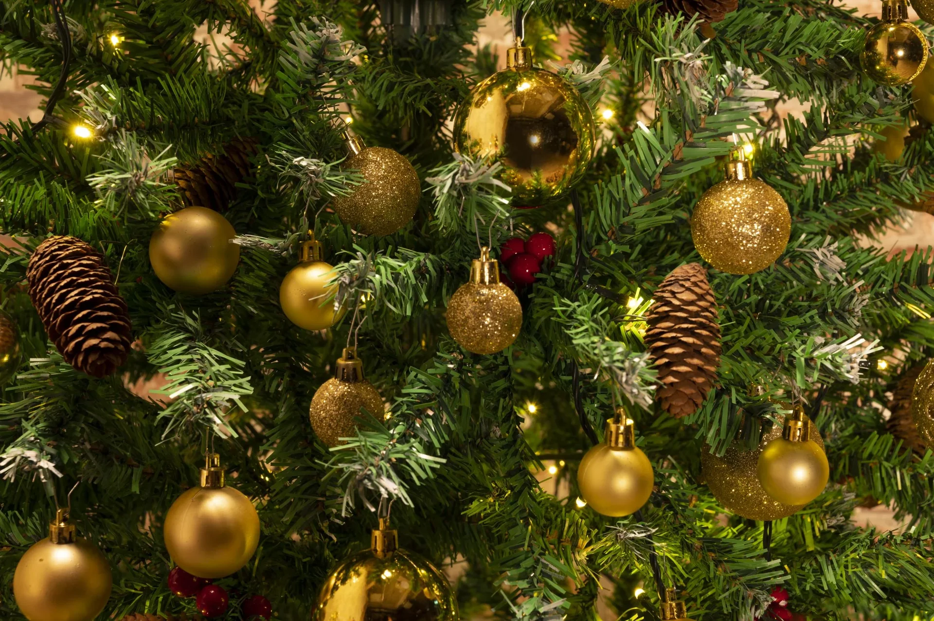 Weihnachtskugeln, gold, 100 Stück - 4