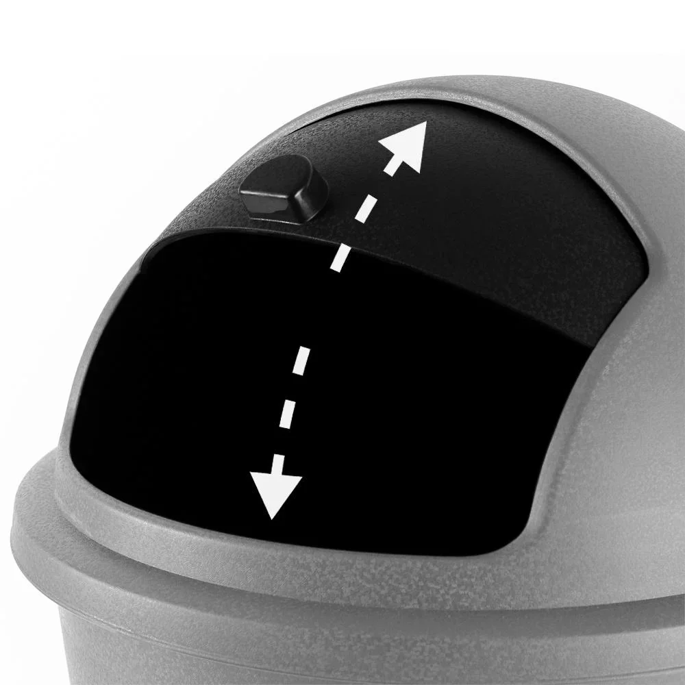 Abfallbehälter grau Kunststoff 50L - 2