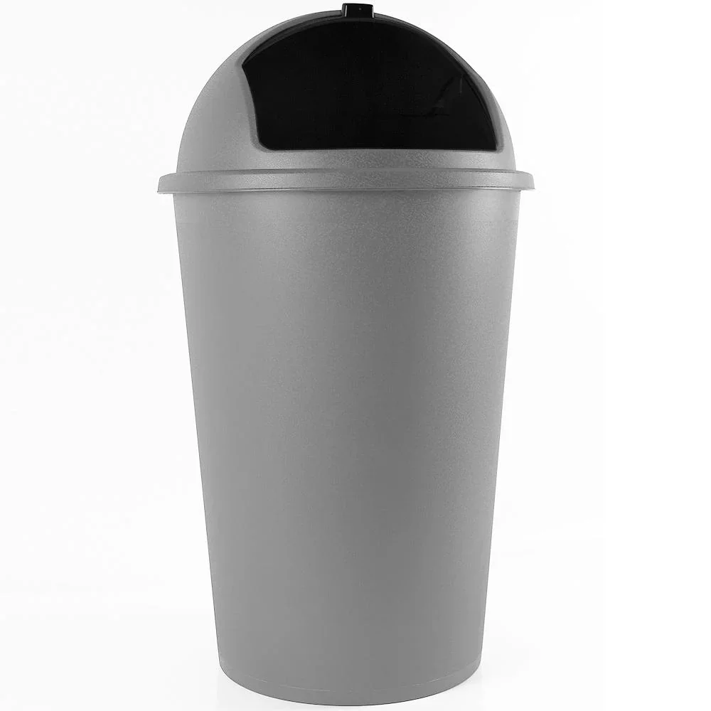 Abfallbehälter grau Kunststoff 50L - 4