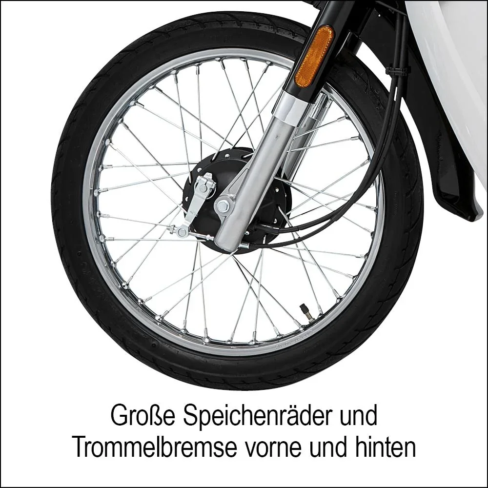 E-Roller "Turin" 45 km/h inklusive 32 Ah Lithium-Akku schwarz/weiß - 7