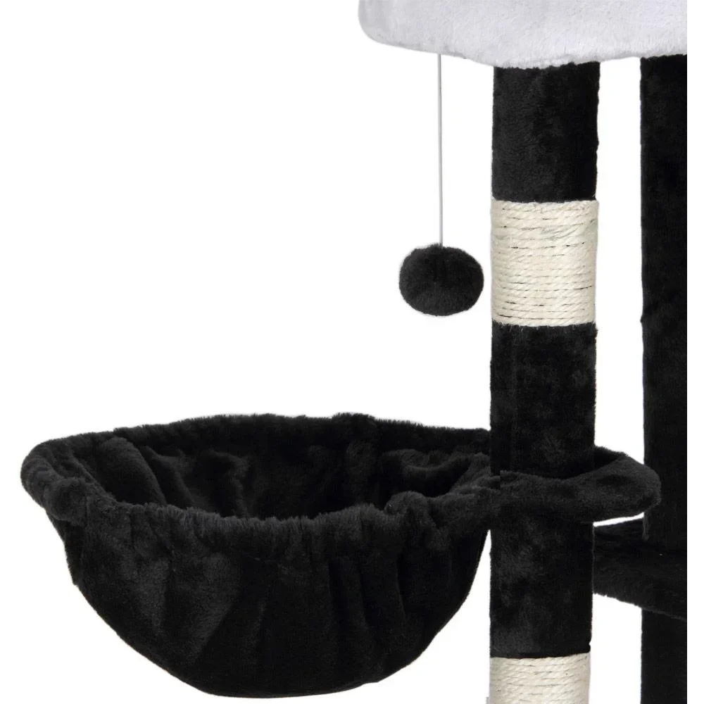 Kratzbaum, Deckenhöhe 240 - 260 cm schwarz-weiß - 0