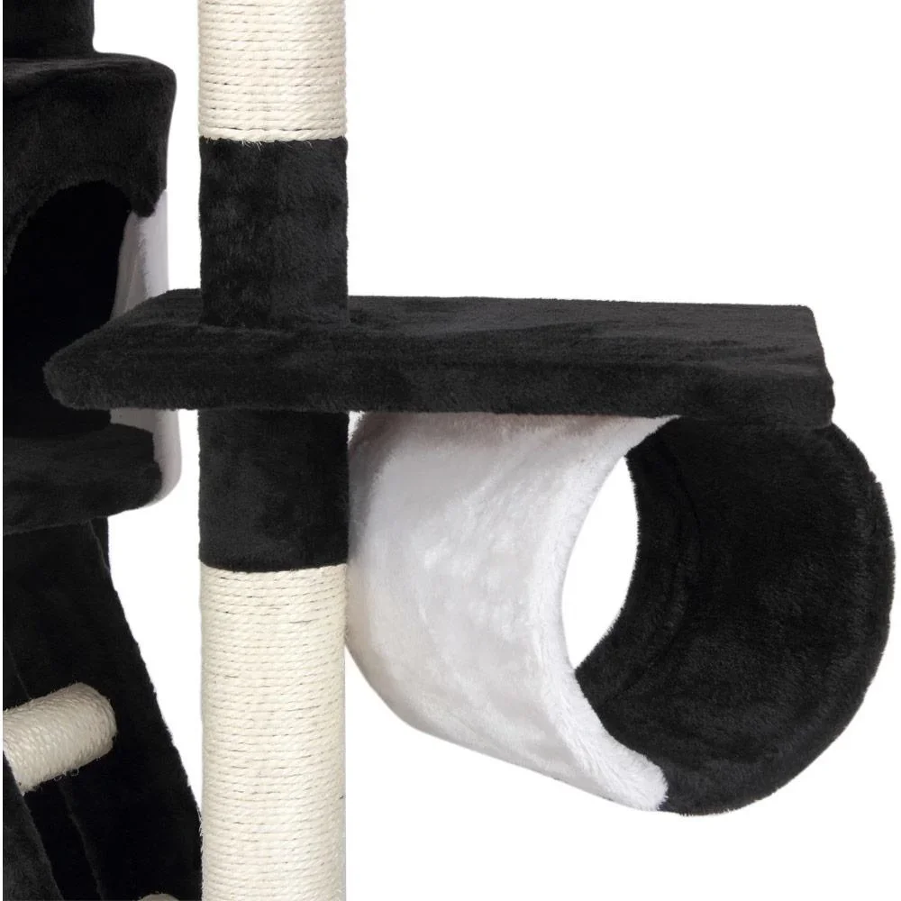 Kratzbaum, Deckenhöhe 240 - 260 cm schwarz-weiß - 4