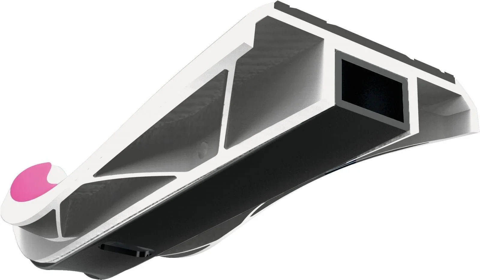 FLOW FOLDABLE 125   Tretroller, 125 mm, ABEC 5, höhenverstellbar, Klappmechanismus, weiß-neon pink - 0