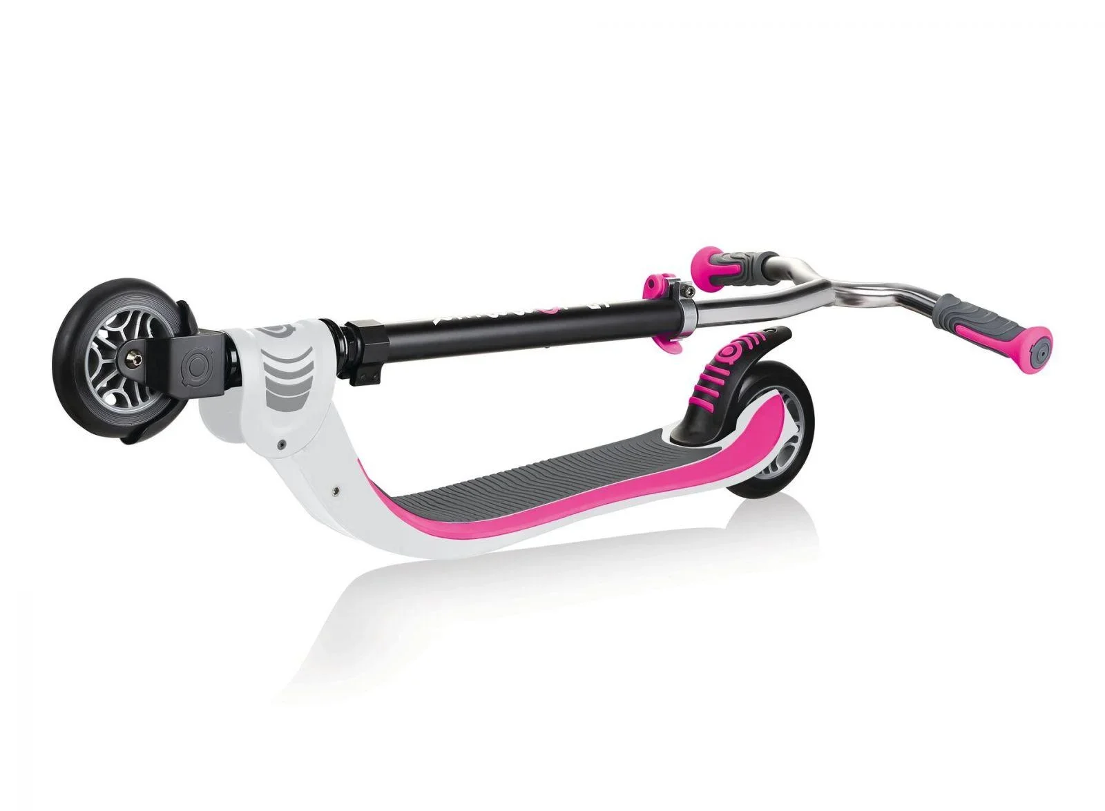 FLOW FOLDABLE 125   Tretroller, 125 mm, ABEC 5, höhenverstellbar, Klappmechanismus, weiß-neon pink - 3